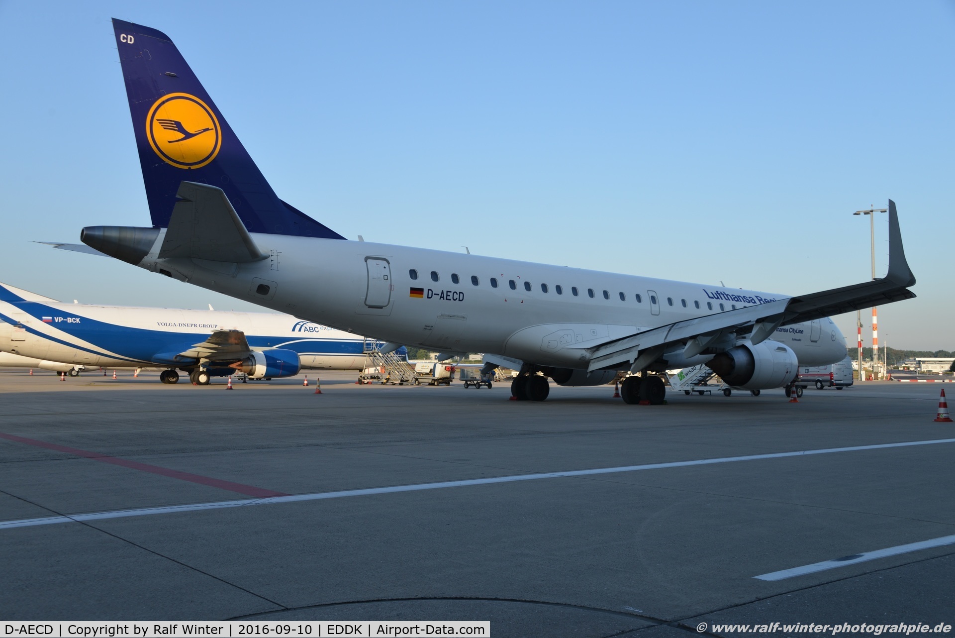 D-AECD, 2010 Embraer 190LR (ERJ-190-100LR) C/N 19000337, Embraer ERJ-190LR - CL CLH Lufthansa Cityline 'Schkeudiz- 19000337 - D-AECD - 10.09.2016 - CGN
