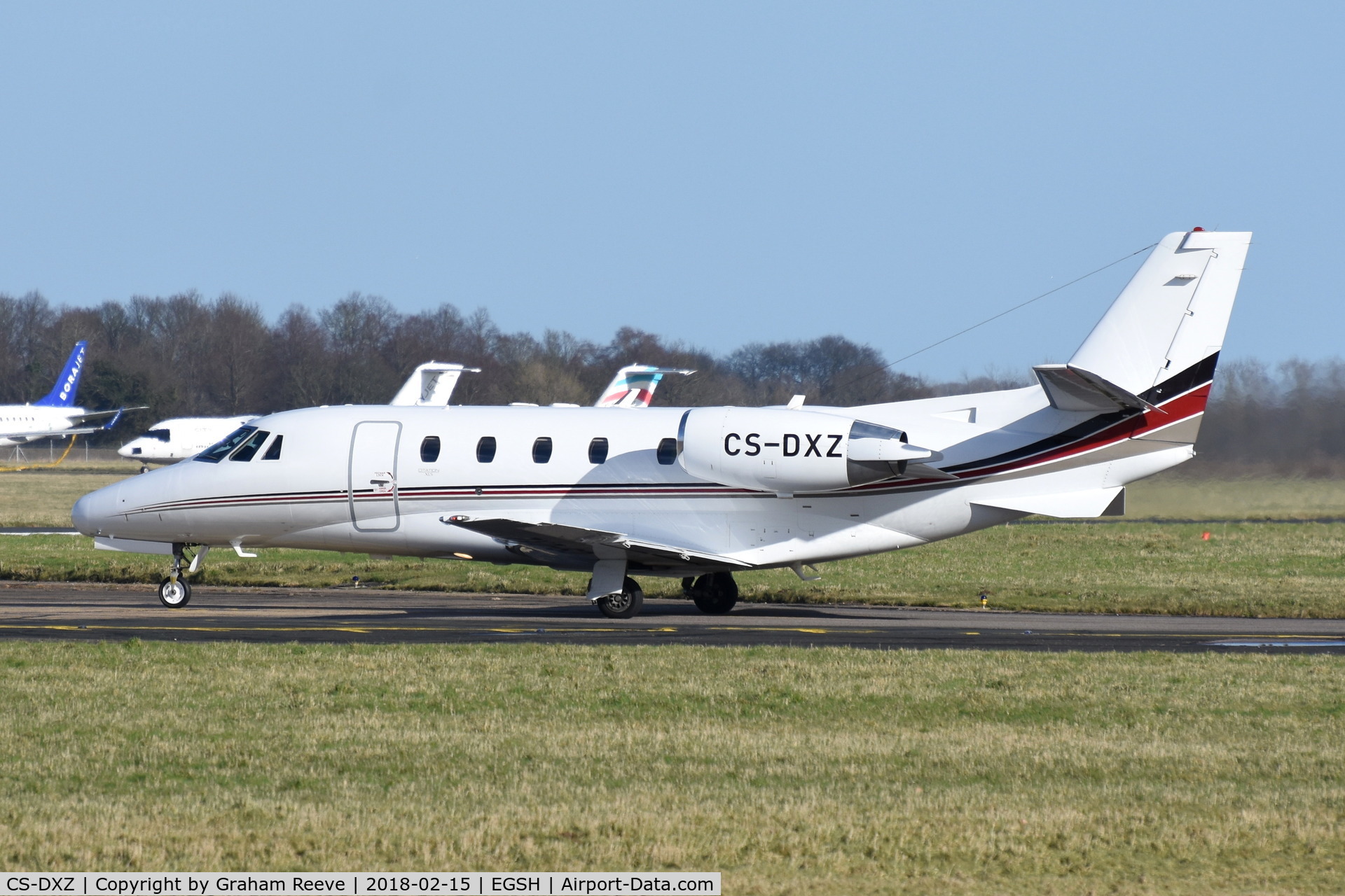 CS-DXZ, 2008 Cessna 560 XLS Citation Excel C/N 560-5796, About to depart from Norwich.