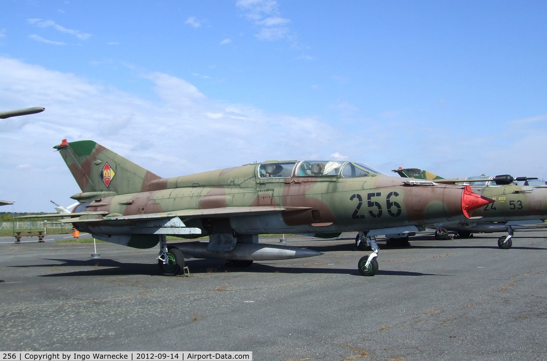 256, 1971 Mikoyan-Gurevich MiG-21UM C/N 02695156, Mikoyan i Gurevich MiG-21UM MONGOL-B at the Luftwaffenmuseum, Berlin-Gatow