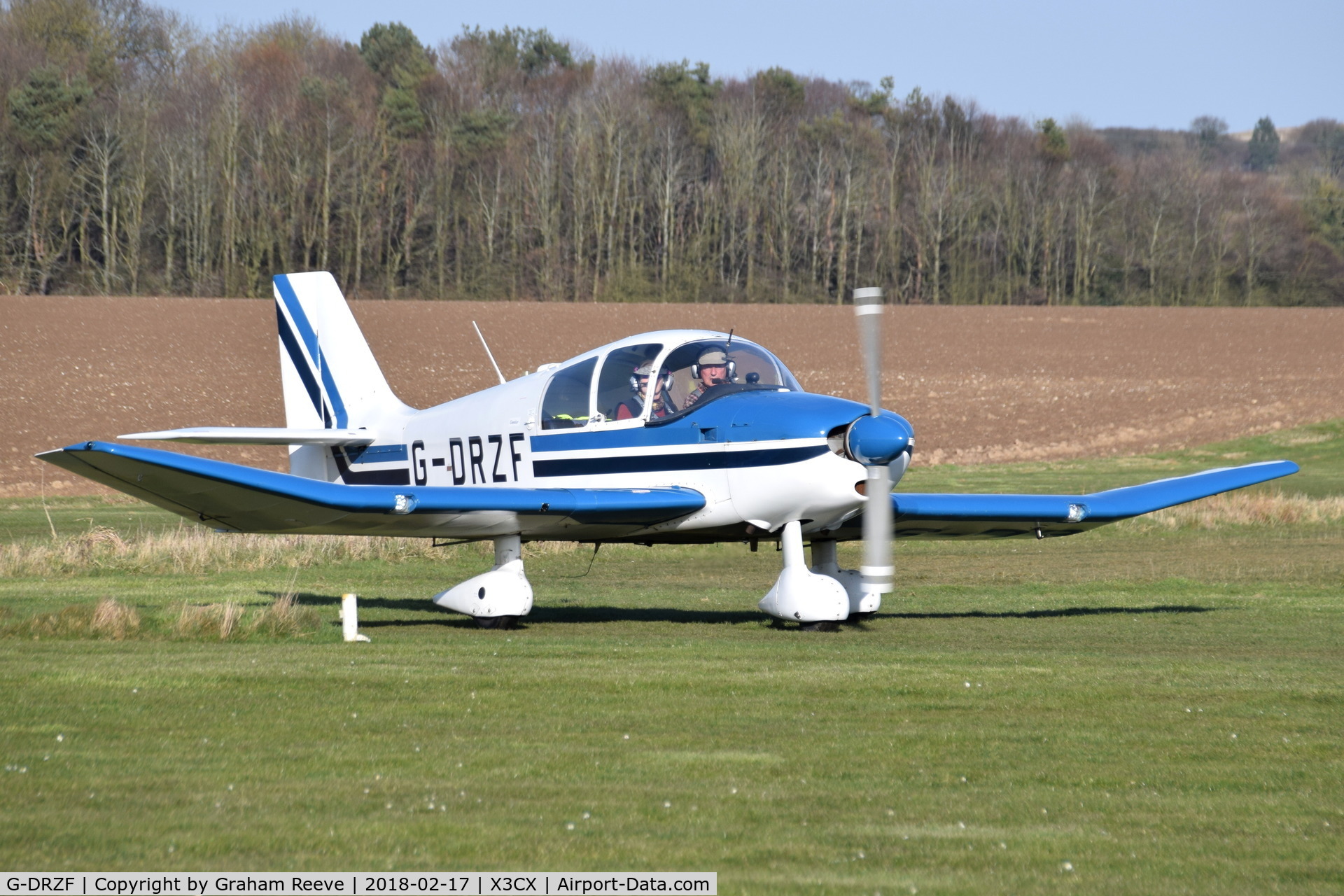 G-DRZF, 1970 CEA DR-360 Chevalier C/N 451, Just landed at Northrepps.