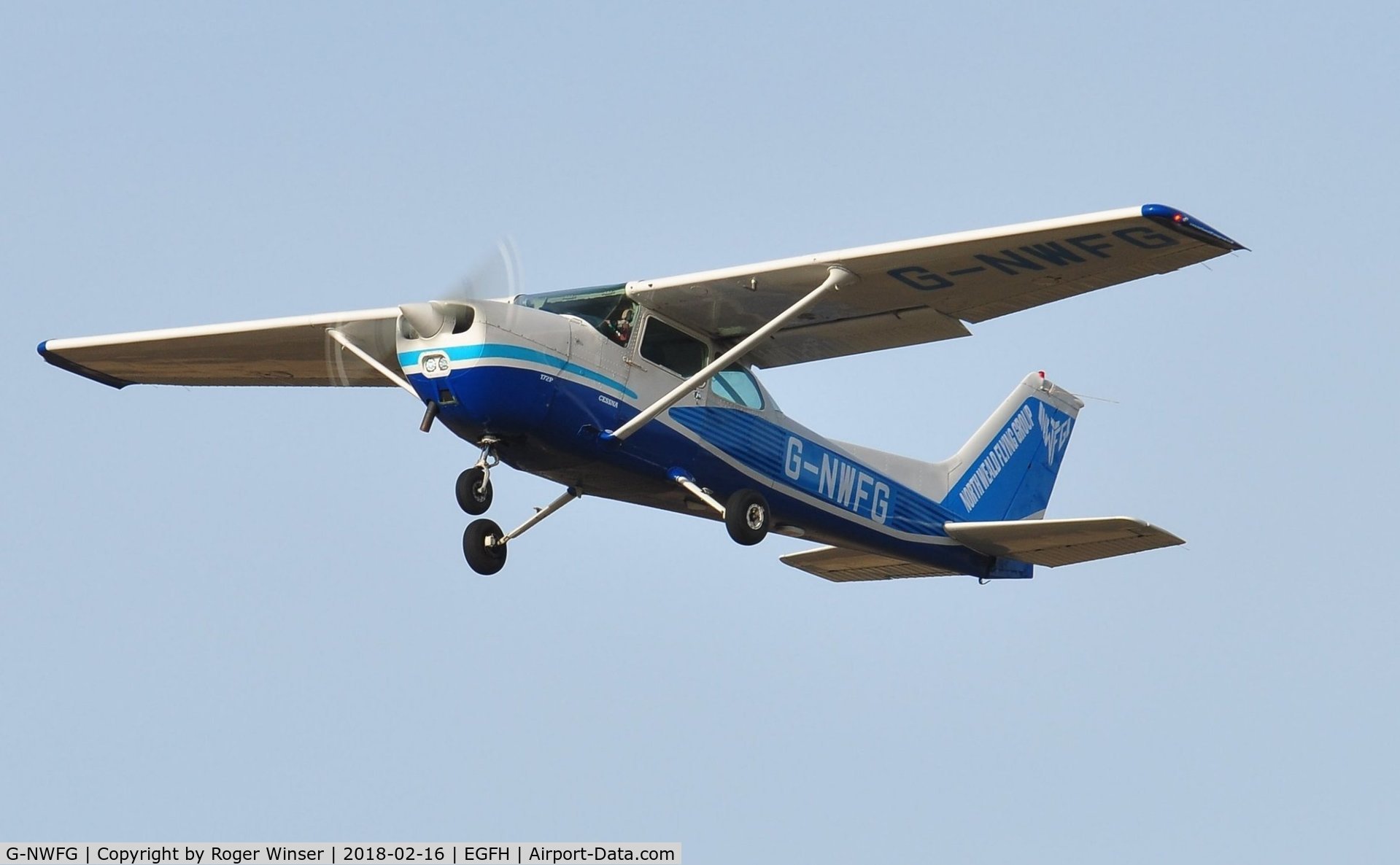 G-NWFG, 1981 Cessna 172P C/N 172-74192, Visiting Skyhawk departing Runway 22.