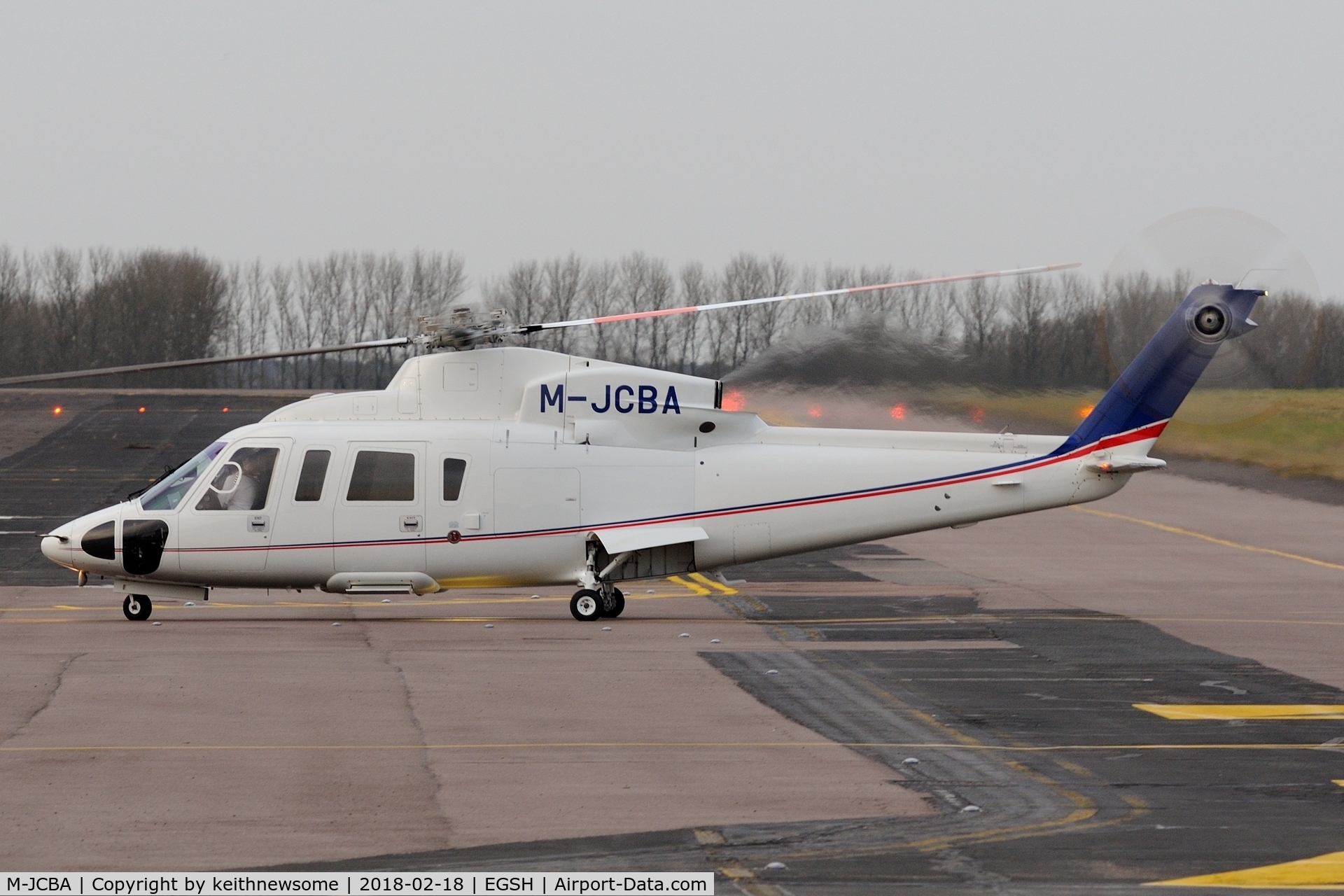 M-JCBA, 2011 Sikorsky S-76C C/N 760807, Surprise Visitor.