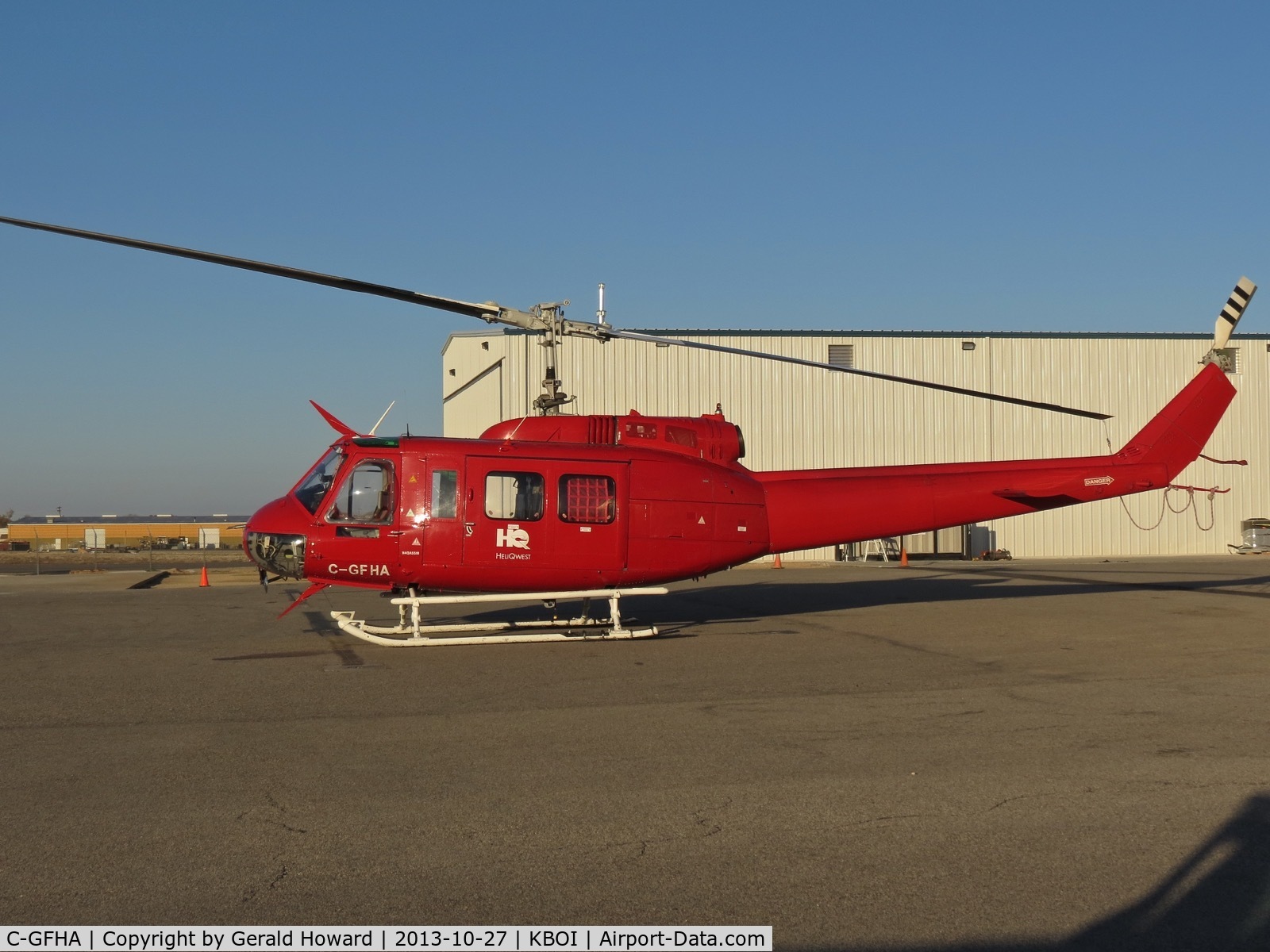 C-GFHA, 1971 Bell 205A-1 C/N 30086, Parked on the south GA ramp.