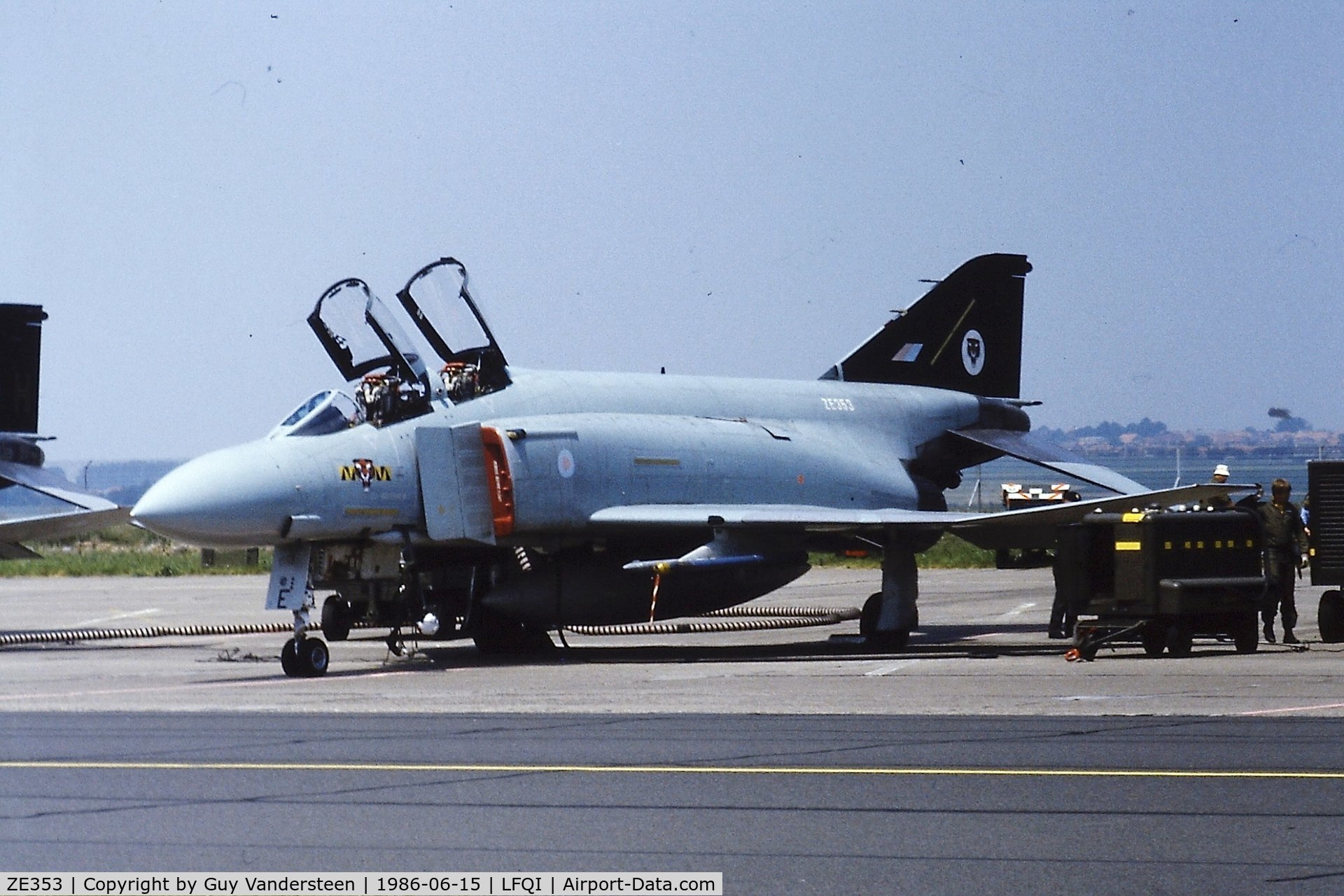 ZE353, McDonnell Douglas F-4J(UK) Phantom II C/N 1888/0036, RAF F-4J ZE353 @ LFQI Nato Tiger Meet june 1986