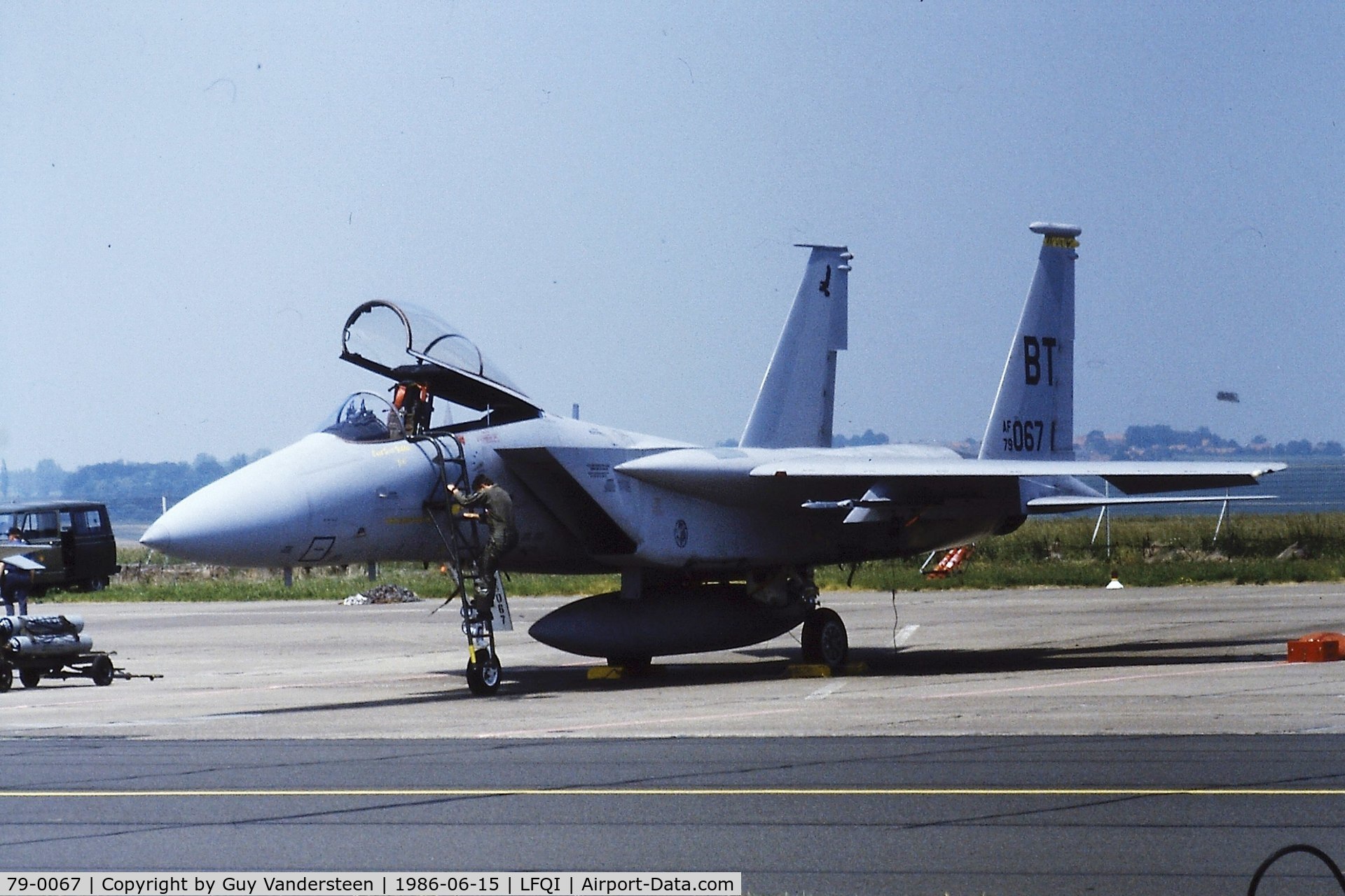 79-0067, 1979 McDonnell Douglas F-15C Eagle C/N 0614/C136, USAF F-15C 79-0067 @ LFQI Nato Tiger Meet june 1986