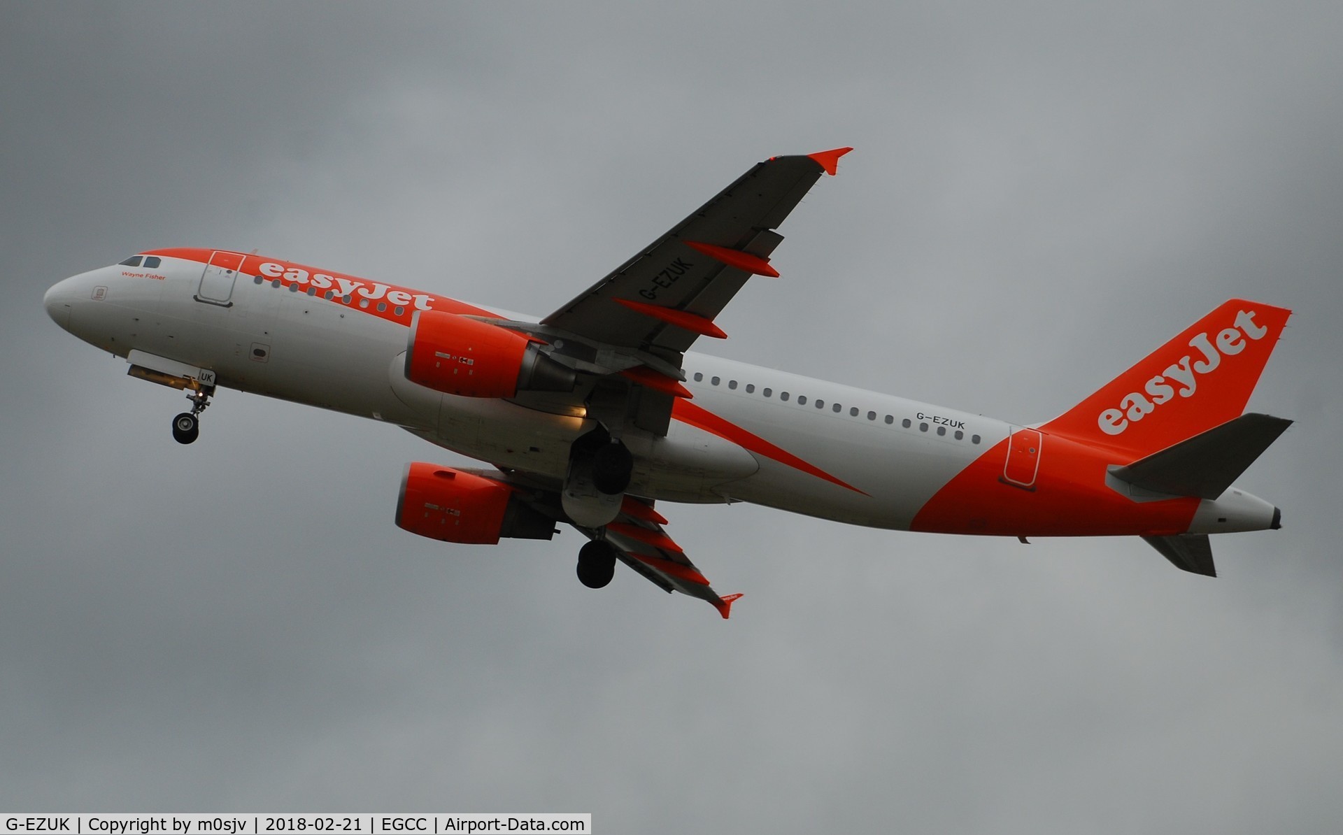 G-EZUK, 2011 Airbus A320-214 C/N 4749, Taken from the Airport Pub