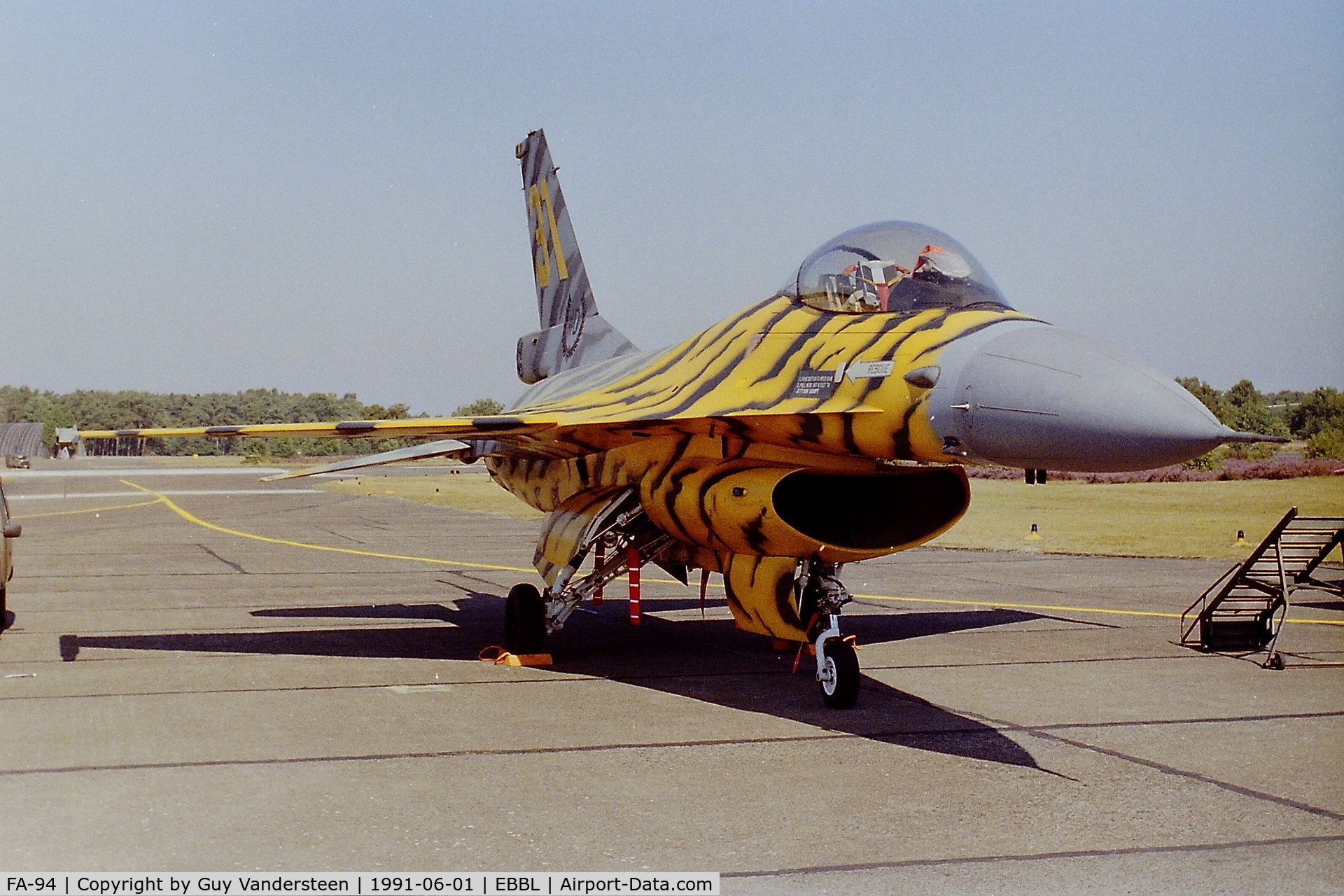 FA-94, SABCA F-16AM Fighting Falcon C/N 6H-94, BAF 31 Sqn F-16A @ KB airshow 1991