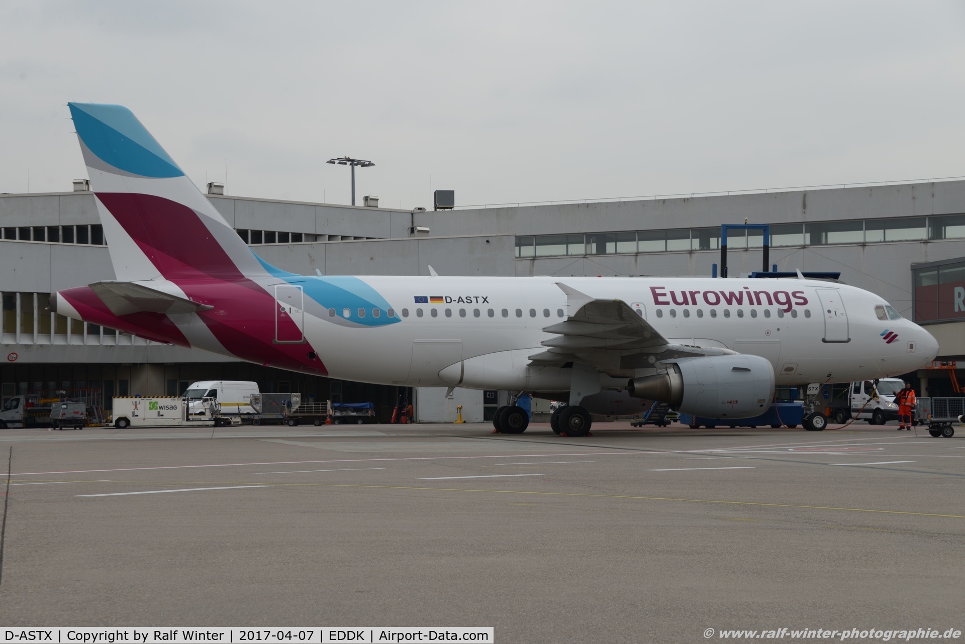 D-ASTX, 2007 Airbus A319-111 C/N 3202, Airbus A319-112 - EW EWG Eurowings opby LGW ex Germania - 3202 - D-ASTX - 07.04.2017 - CGN