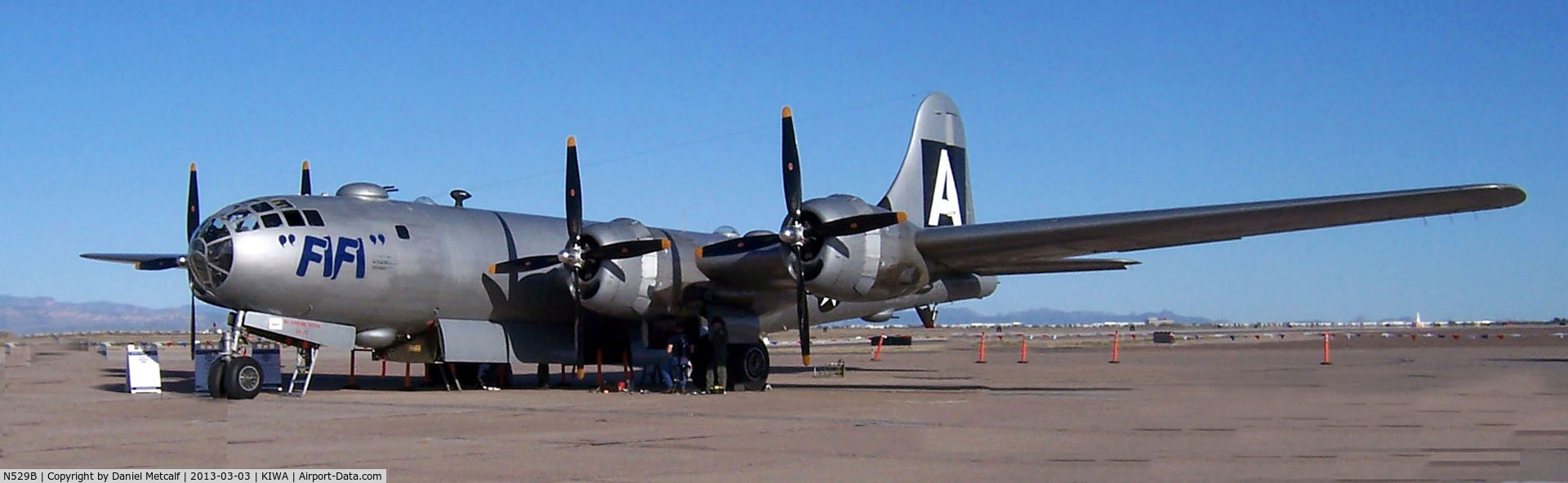 N529B, 1944 Boeing B-29A-60-BN Superfortress C/N 11547, Seen at Phoenix-Mesa Gateway Airport