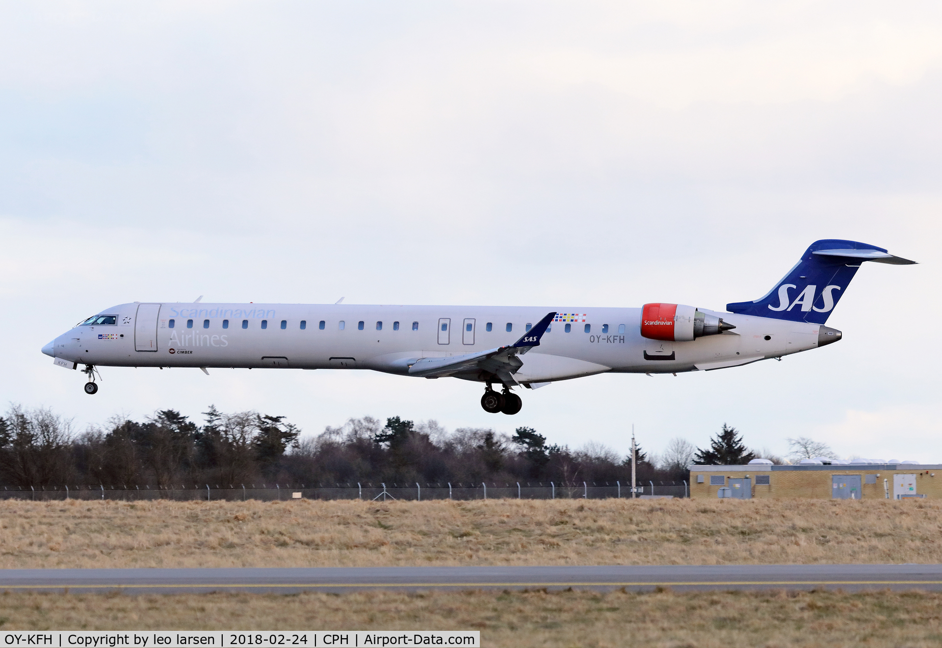 OY-KFH, 2009 Bombardier CRJ-900 (CL-600-2D24) C/N 15240, Copenhagen 24.2.2018 L/D R-04L