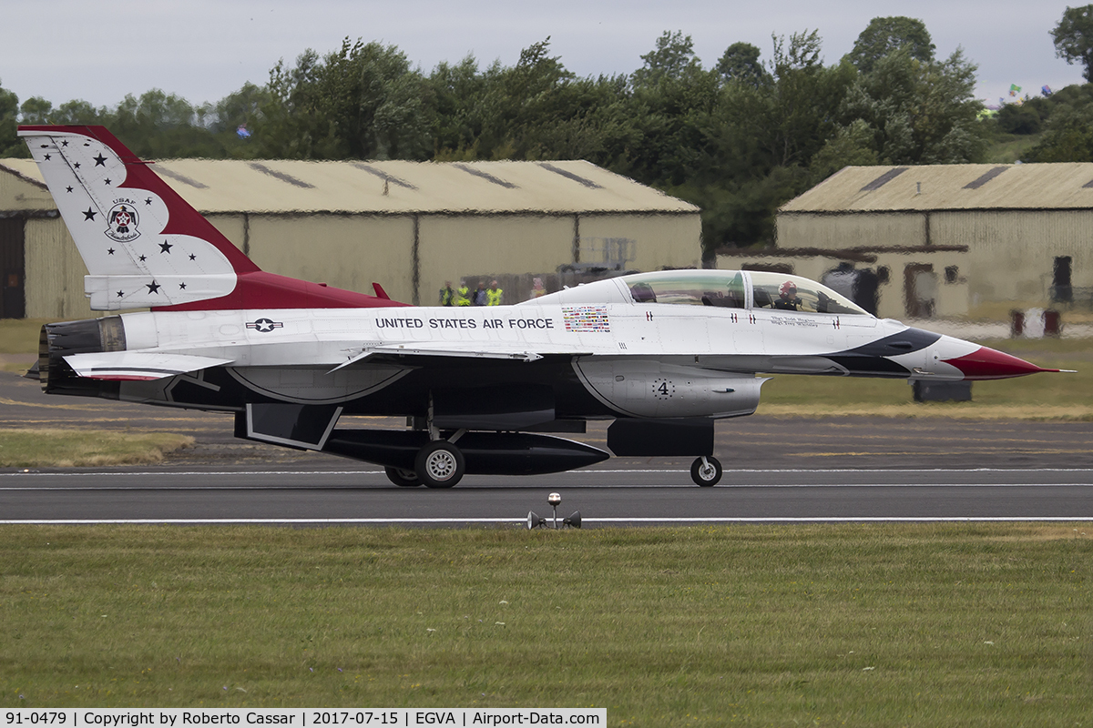 91-0479, 1991 General Dynamics F-16D Fighting Falcon C/N CD-34, Royal International Air Tattoo 2017