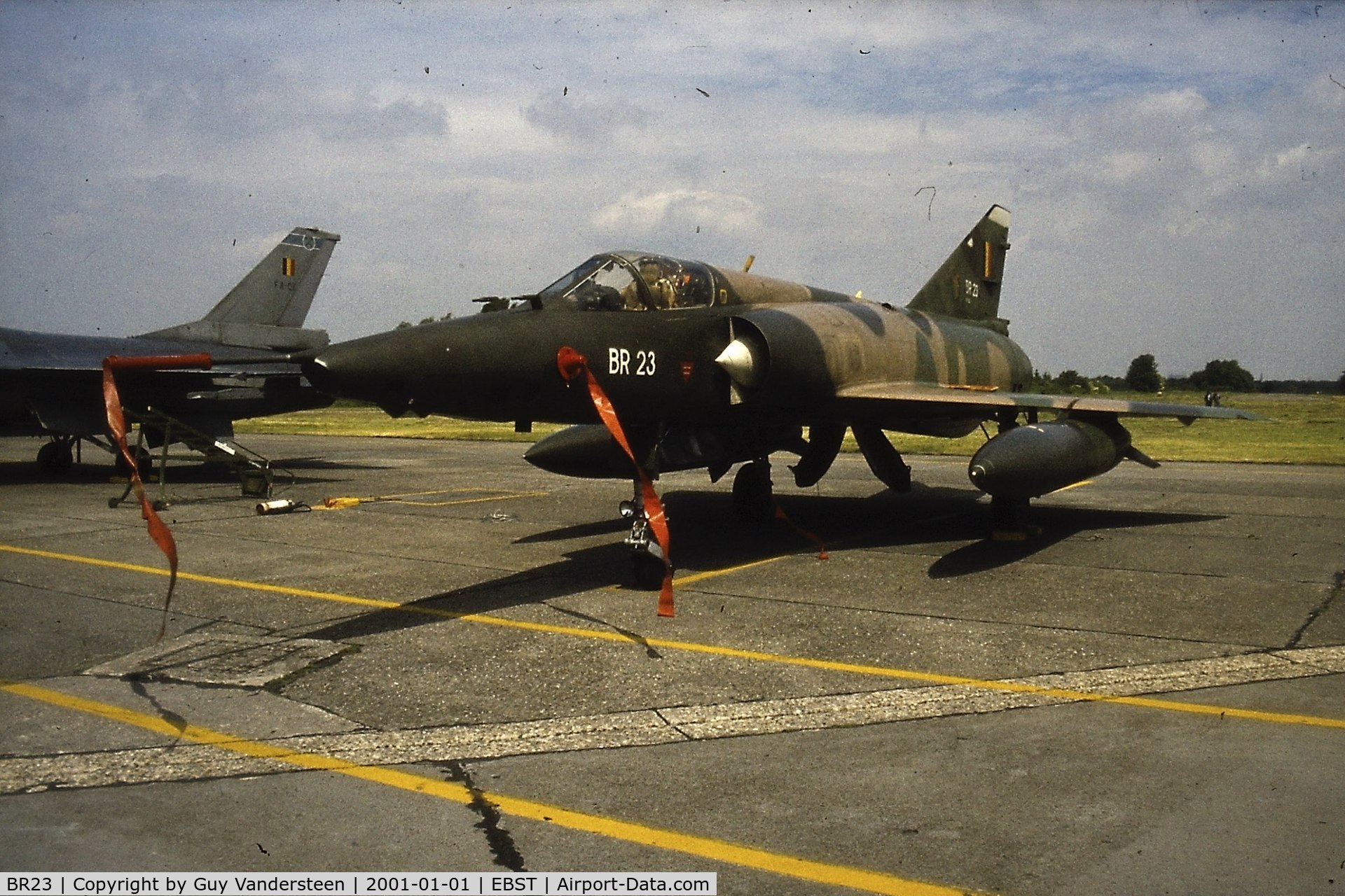 BR23, Dassault Mirage 5BR C/N 323, BAF Mirage 5BR BR23 at EBST (eighties)