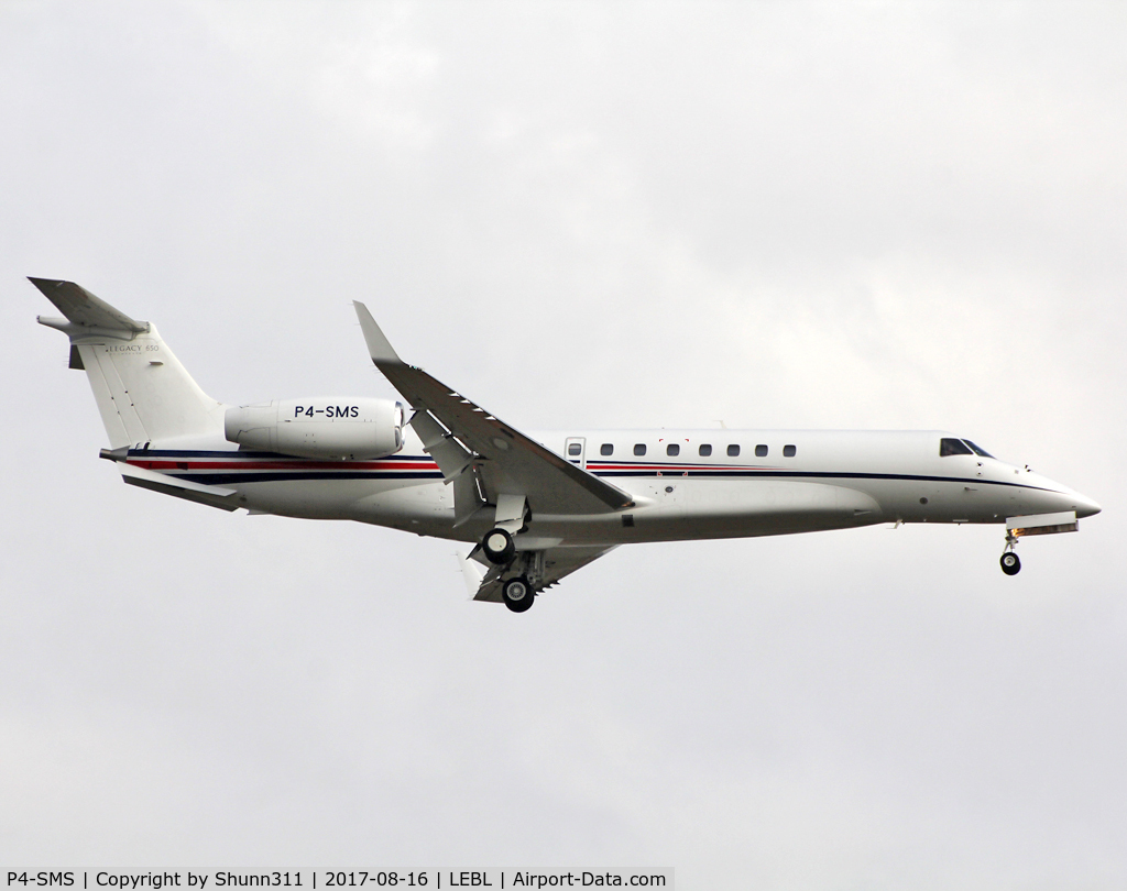 P4-SMS, Embraer EMB-135BJ Legacy C/N 14501123, Landing rwy 07L