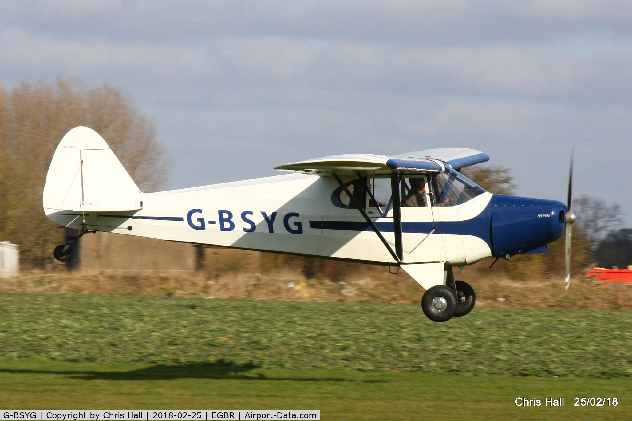 G-BSYG, 1947 Piper PA-12 Super Cruiser C/N 12-2106, at Breighton