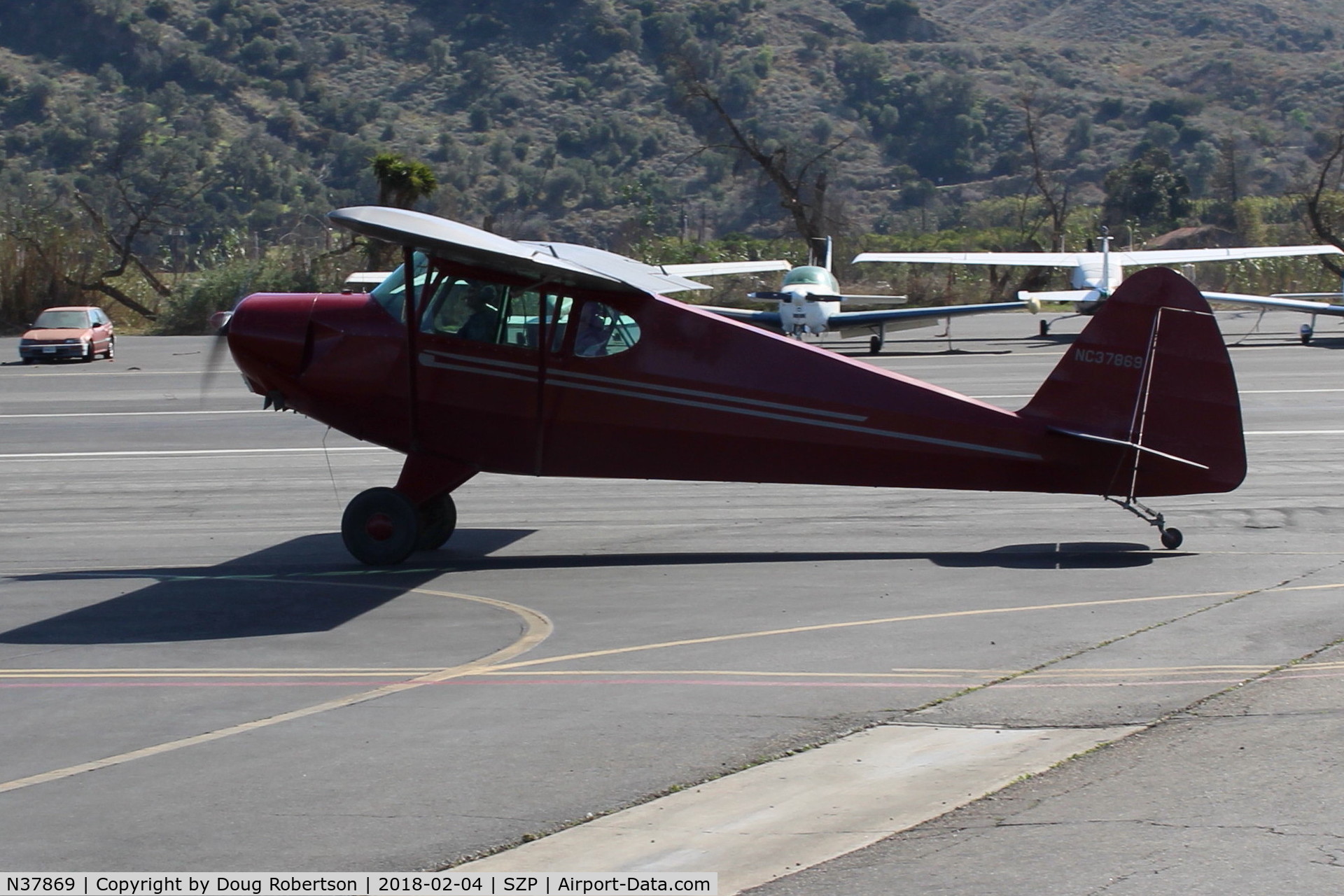 N37869, 1941 Porterfield LP-65 C/N 1016, 1941 Porterfield LP-65 COLLEGIATE, Lycoming O-145 series, taxi