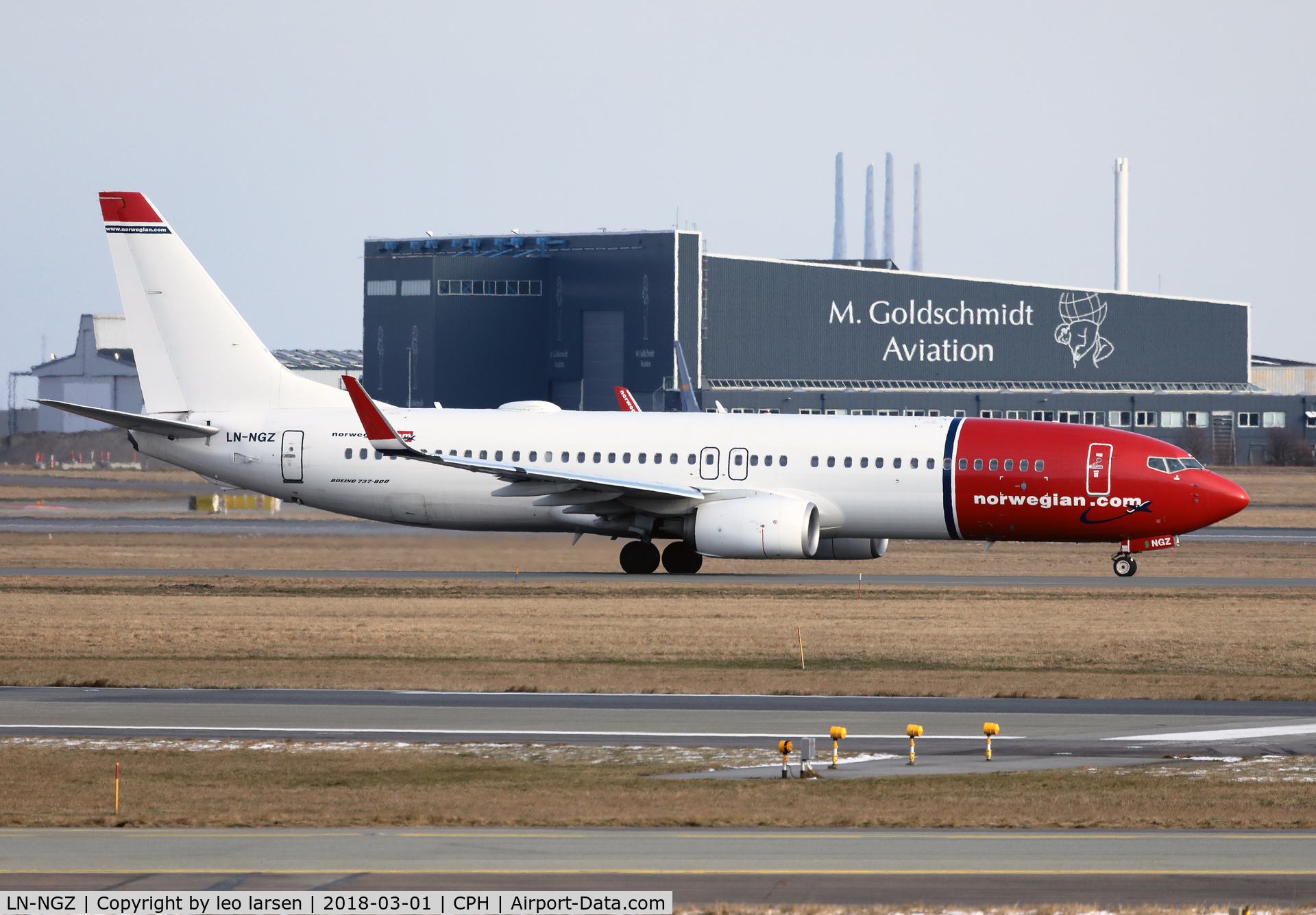 LN-NGZ, 2014 Boeing 737-8JP C/N 41127, Copenhagen 1.3.2018