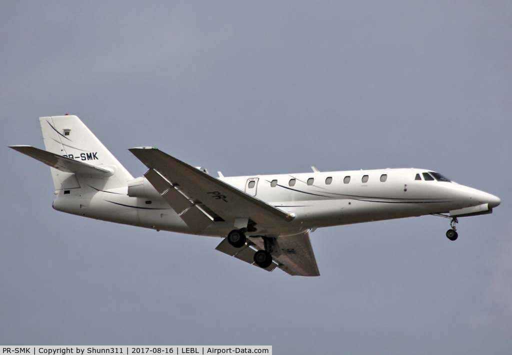 PR-SMK, 2008 Cessna 680 Citation Sovereign C/N 680-0252, Landing rwy 07L