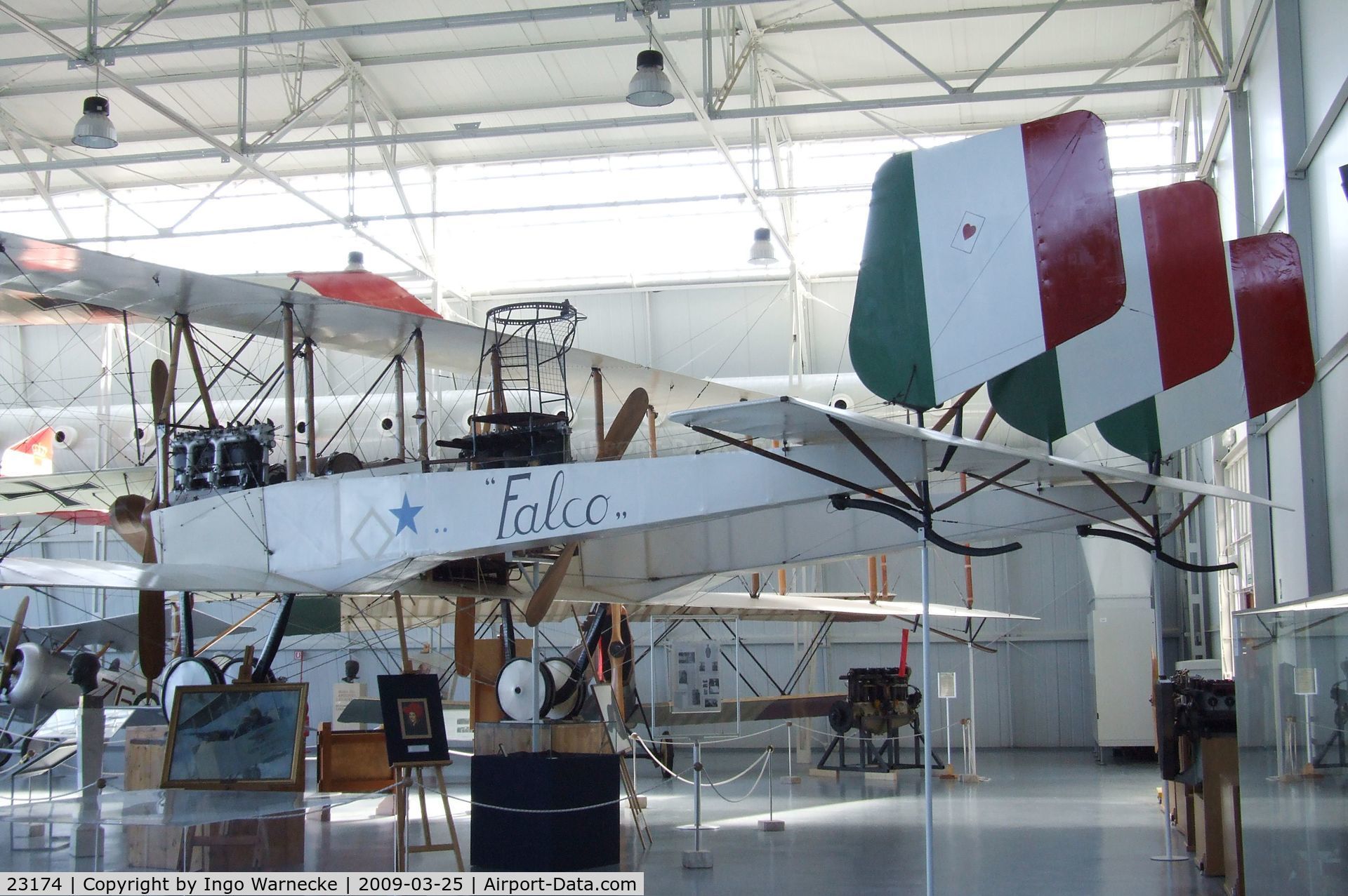 23174, 1916 Caproni Ca.3 Falco C/N unknown_23174, Caproni Ca.3 (Ca.33) at the Museo storico dell'Aeronautica Militare, Vigna di Valle