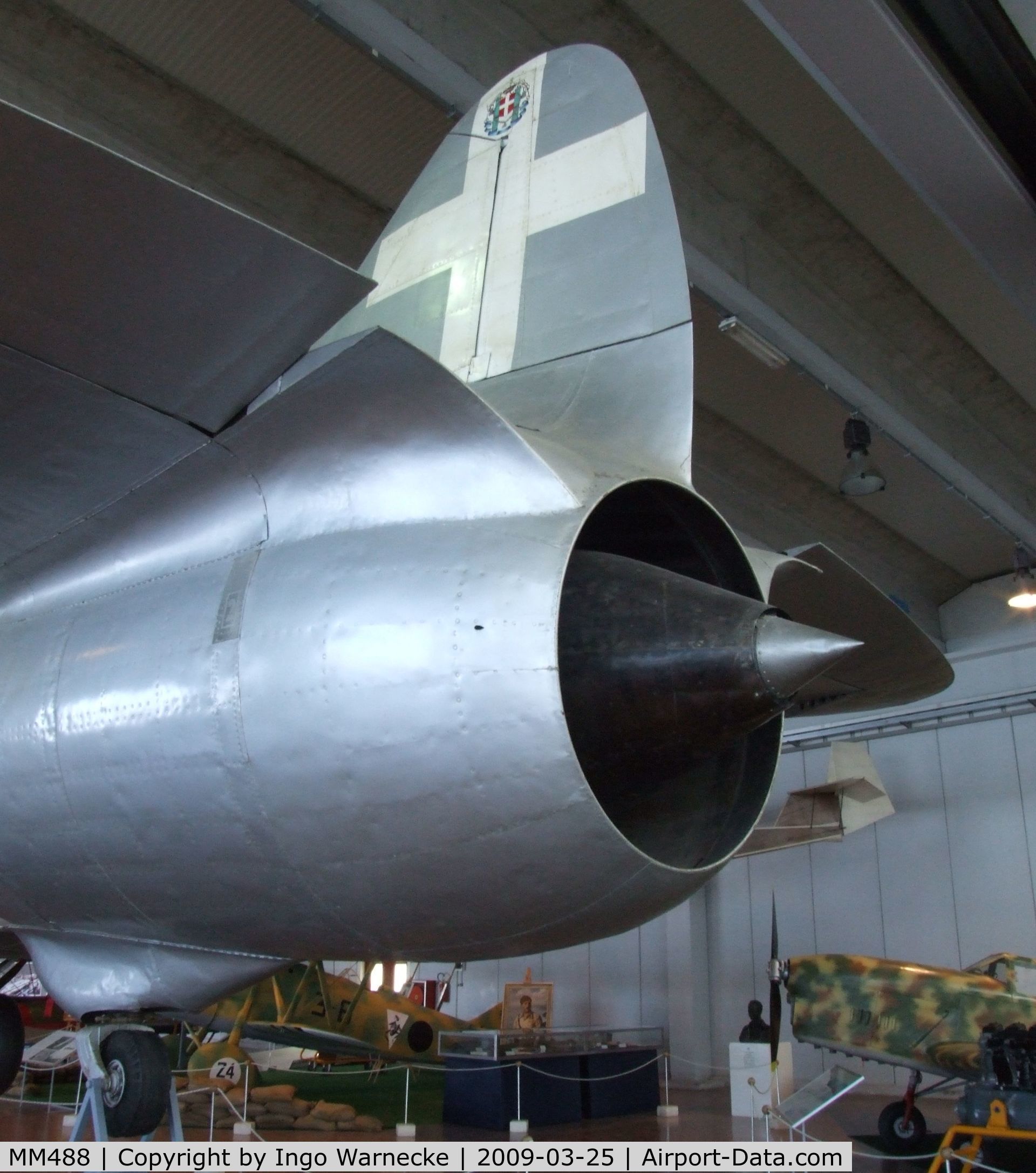 MM488, Caproni Campini CC.1 C/N Not found MM488, Campini-Caproni C.C.1 (N.1) at the Museo storico dell'Aeronautica Militare, Vigna di Valle