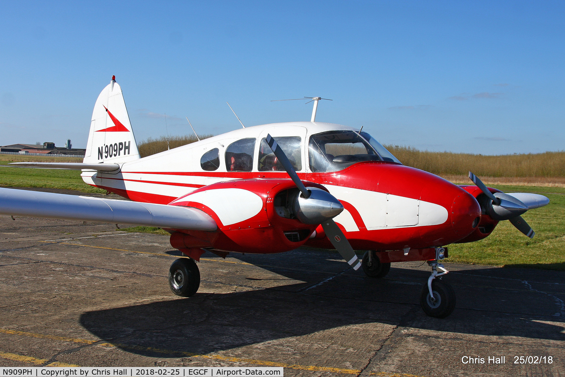 N909PH, Piper PA-23-160 Apache C/N 23-1800, at Sandtoft