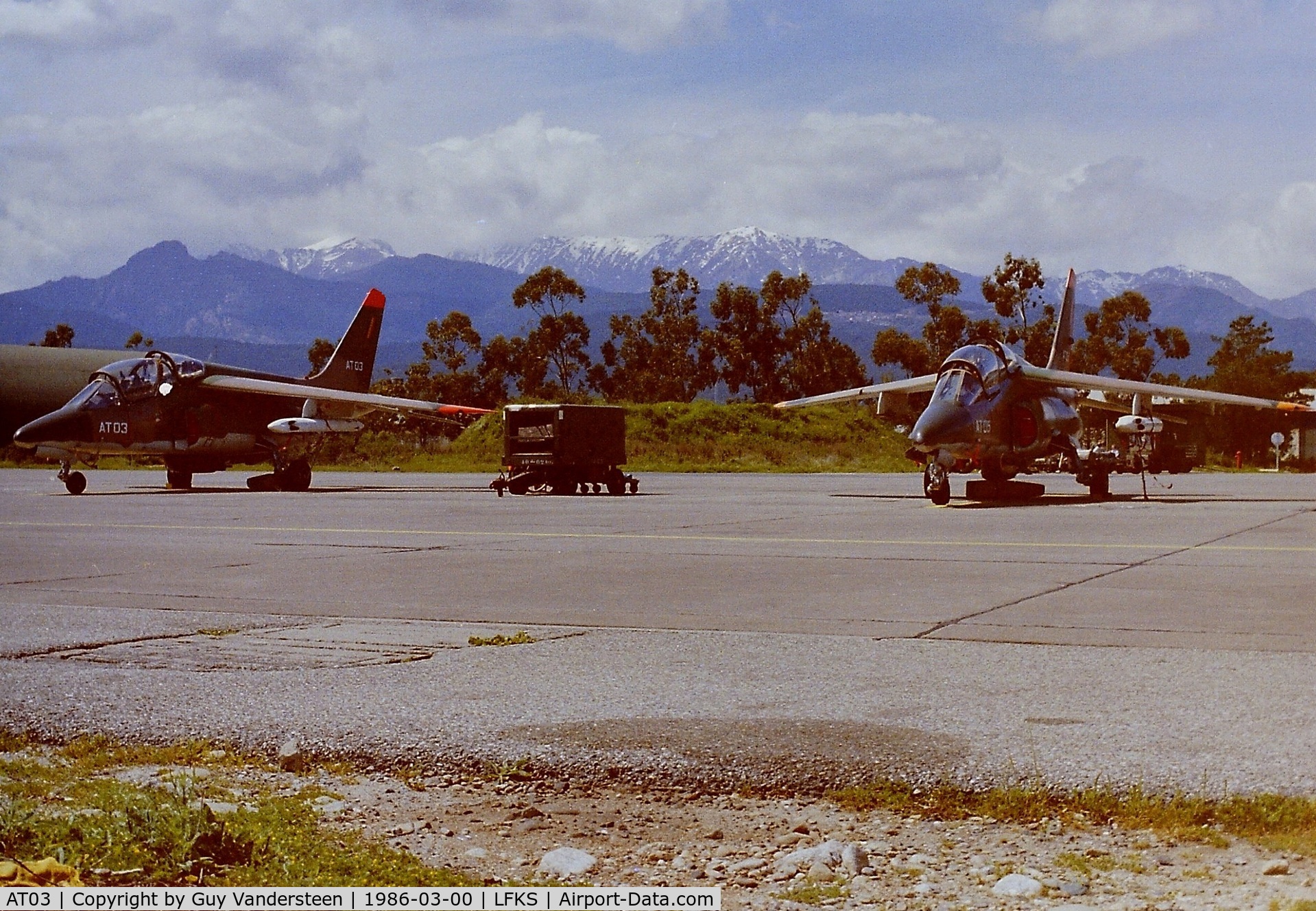 AT03, Dassault-Dornier Alpha Jet 1B C/N B03/1015, BAF Alpha Jet AT-03 & AT-06 at LFKS 1986