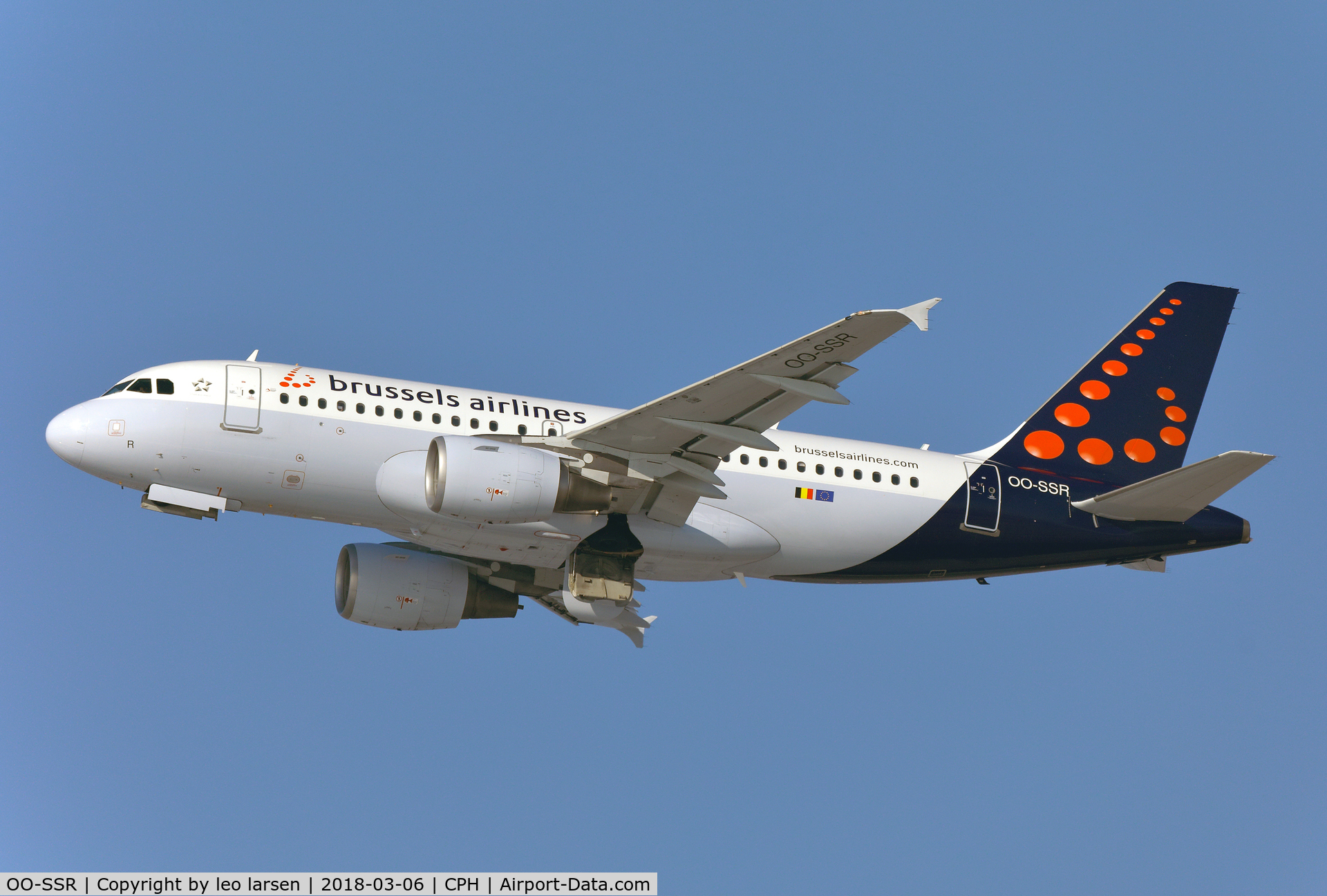 OO-SSR, 2010 Airbus A319-112 C/N 4275, Copenhagen 6.3.2018