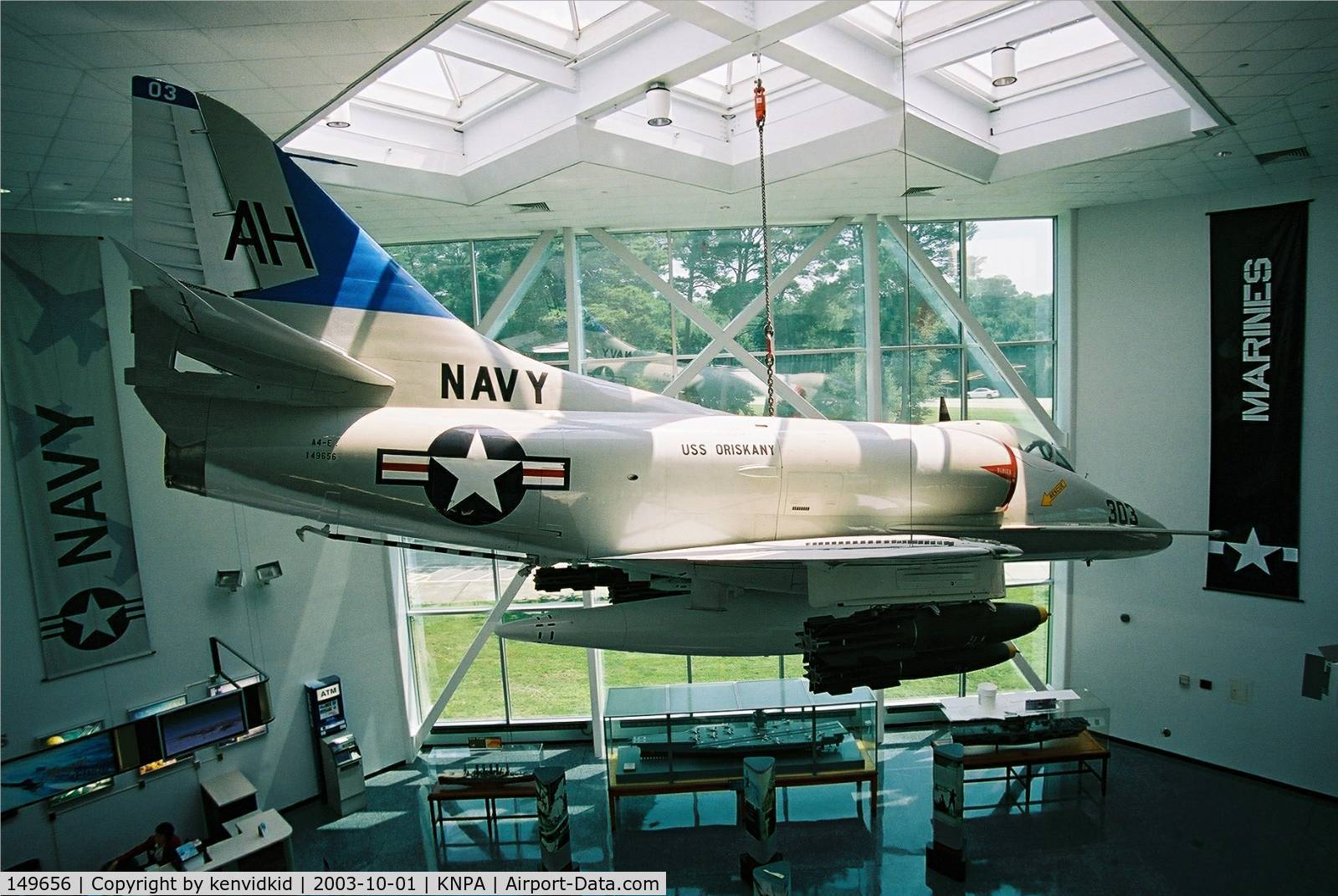 149656, Douglas A-4E Skyhawk C/N 12980, On display at the Museum of Naval Aviation, Pensacola.