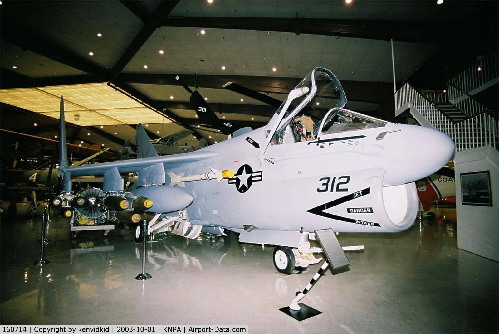 160714, LTV A-7E Corsair II C/N E-547, On display at the Museum of Naval Aviation, Pensacola.