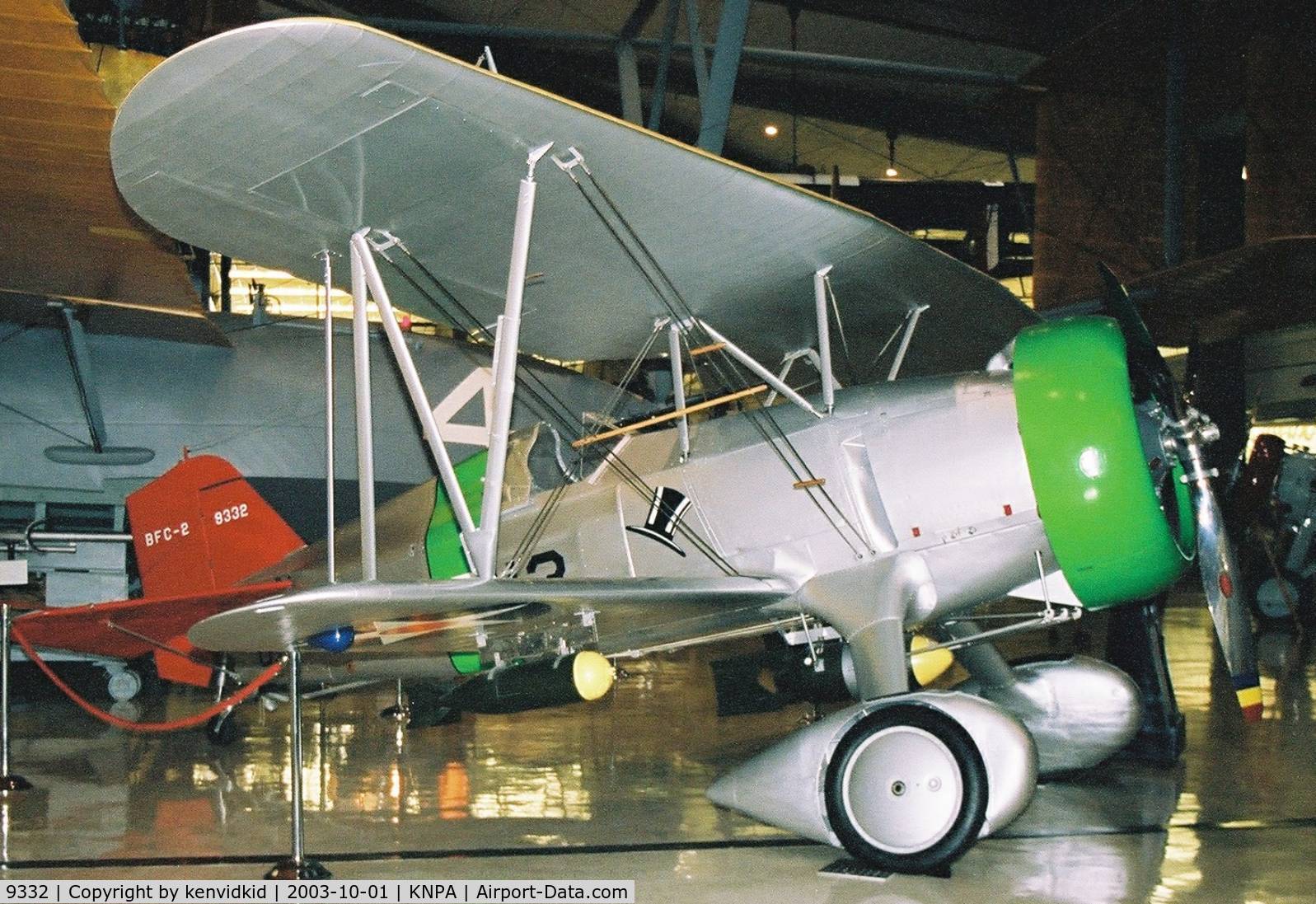 9332, 1937 Curtiss BFC-2 Goshawk C/N Not found 9332, On display at the Museum of Naval Aviation, Pensacola.