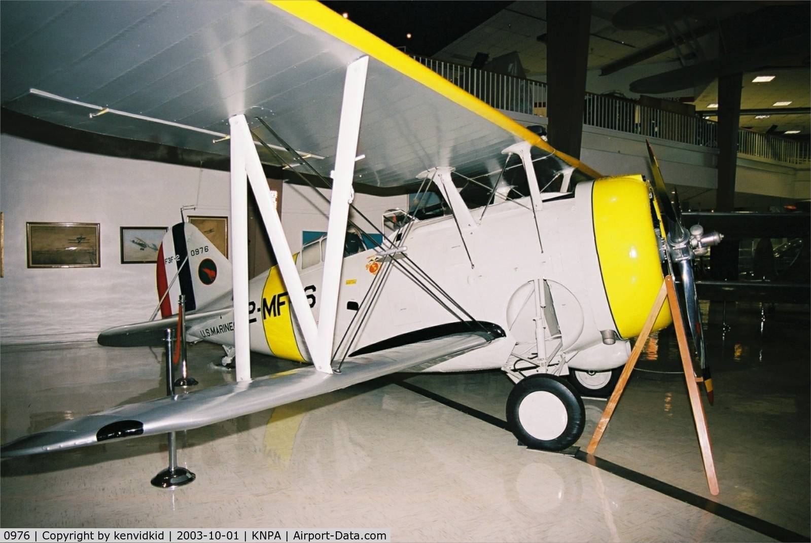 0976, 1937 Grumman F3F-2 C/N 374, On display at the Museum of Naval Aviation, Pensacola.