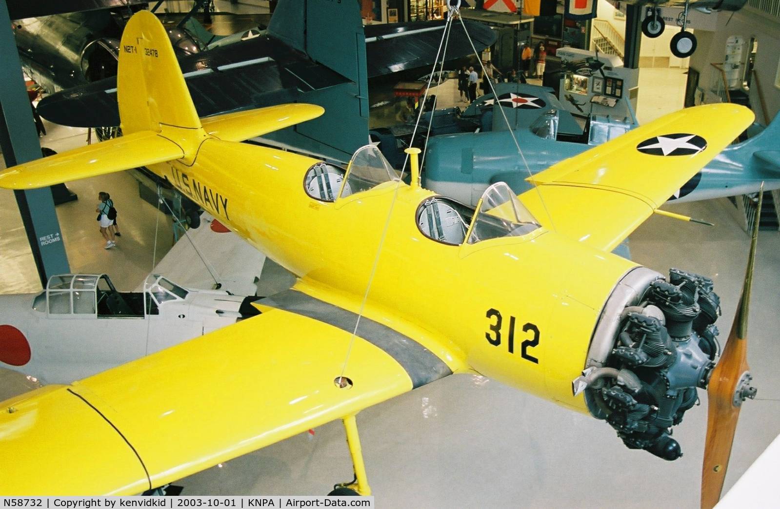 N58732, 1943 Timm N2T-1 C/N 216, On display at the Museum of Naval Aviation, Pensacola.