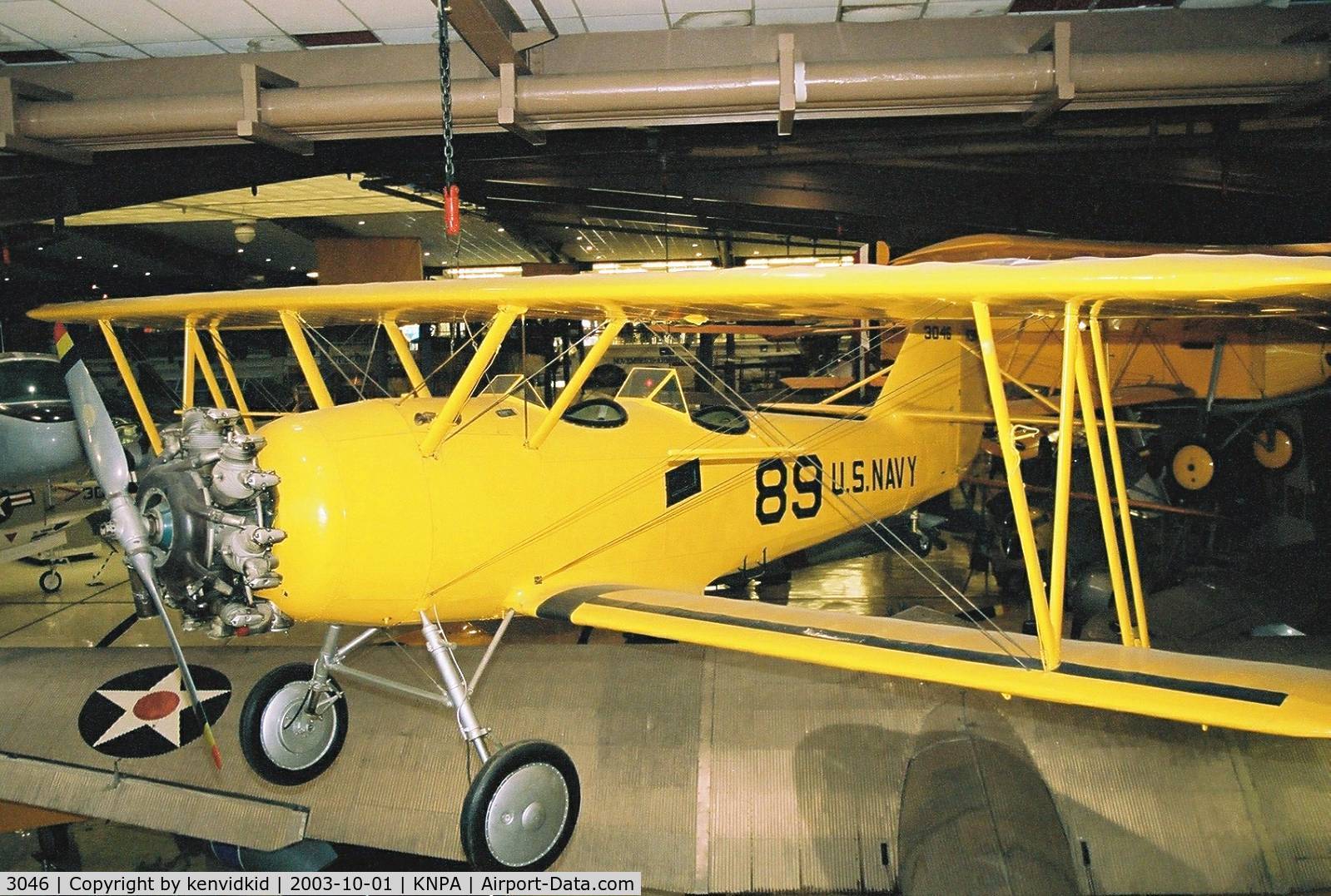 3046, Naval Aircraft Factory N3N-3 C/N Not found 3046, On display at the Museum of Naval Aviation, Pensacola.