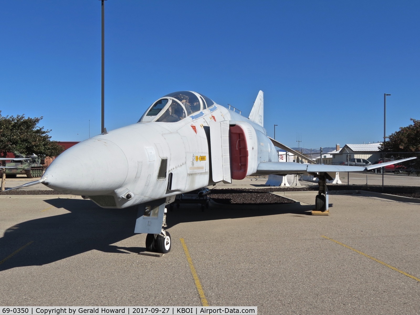 69-0350, 1969 McDonnell Douglas RF-4C Phantom II C/N 3688, On display at the Gowen Military Museum on the SW side of KBOI. Flown by the 124 Fighter Wing, Idaho ANG.