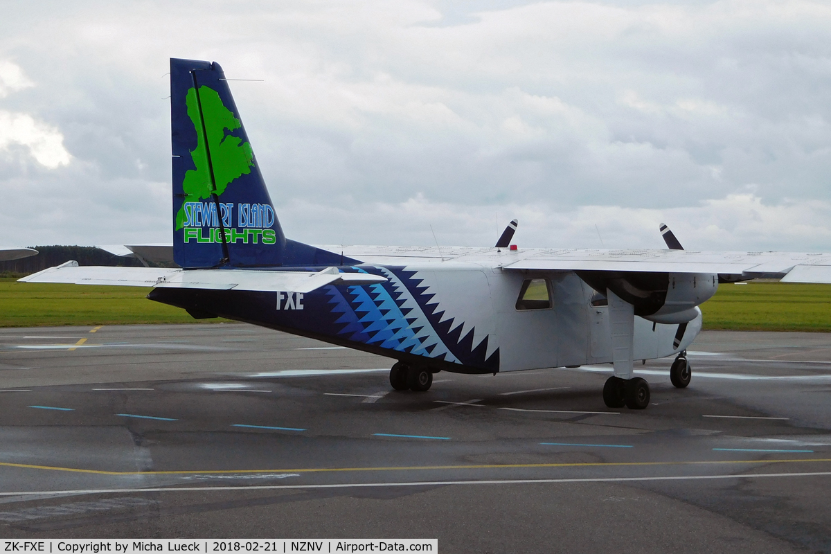 ZK-FXE, Britten-Norman BN-2A-26 Islander C/N 110, At Invercargill