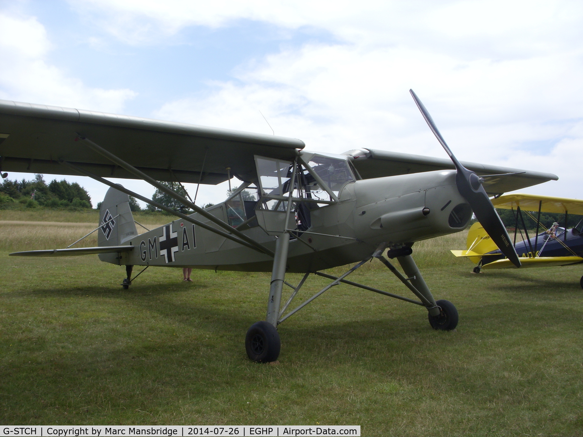 G-STCH, 1942 Fieseler Fi-156A-1 Storch C/N 2088, A welcome visitor into Popham airfield EGHP