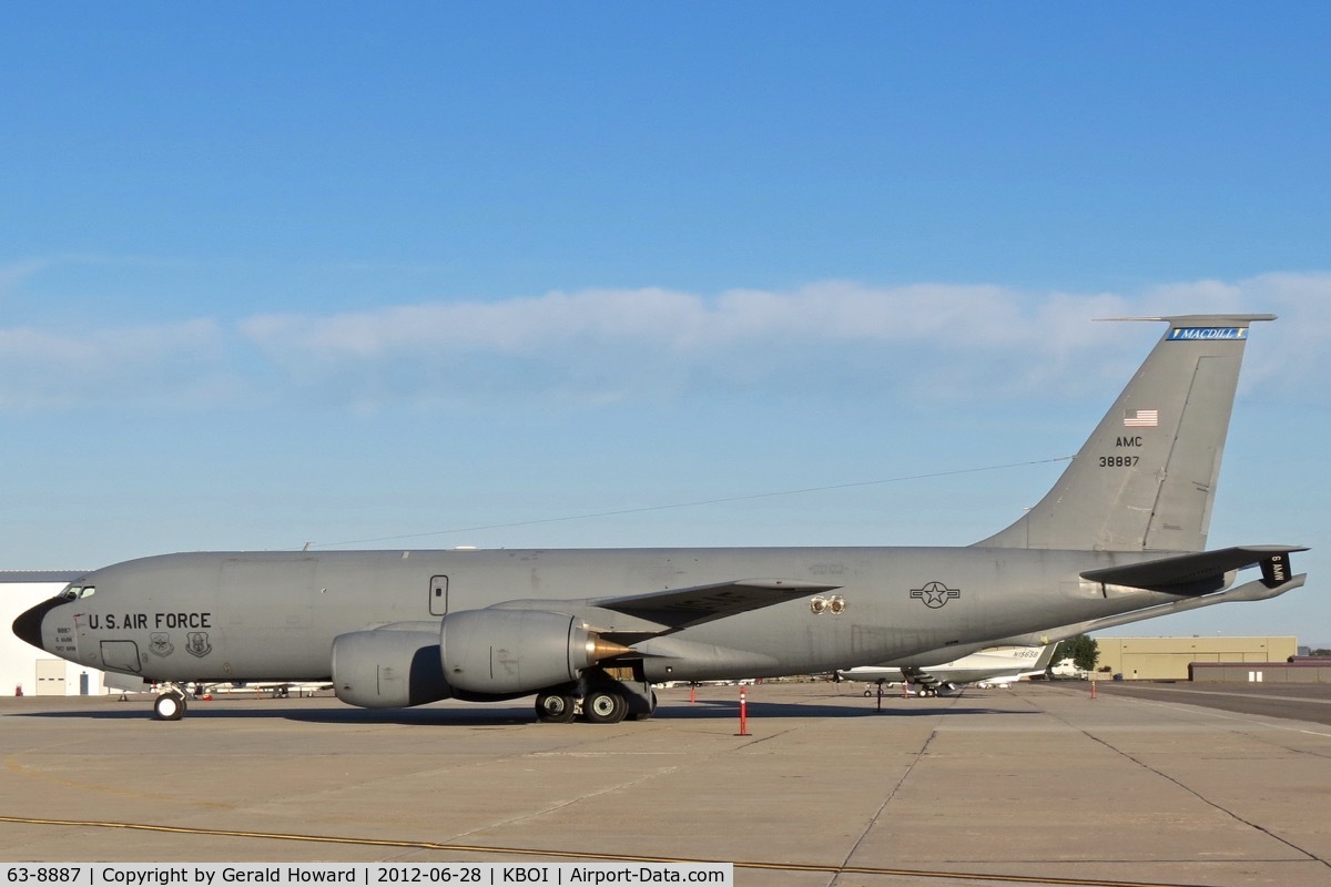 63-8887, 1963 Boeing KC-135R Stratotanker C/N 18735, Parked on the south GA ramp.  6th AMW / 927th ARW, MacDill AFB.