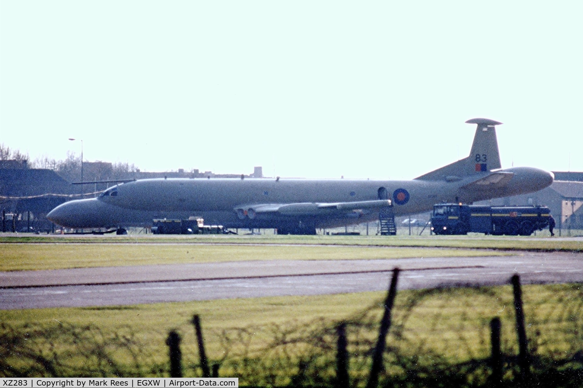 XZ283, British Aerospace Nimrod AEW.3 C/N 8045, XZ283  as a AEW3 at Waddington undergoing trials, whilst they were still trying to get it to work.