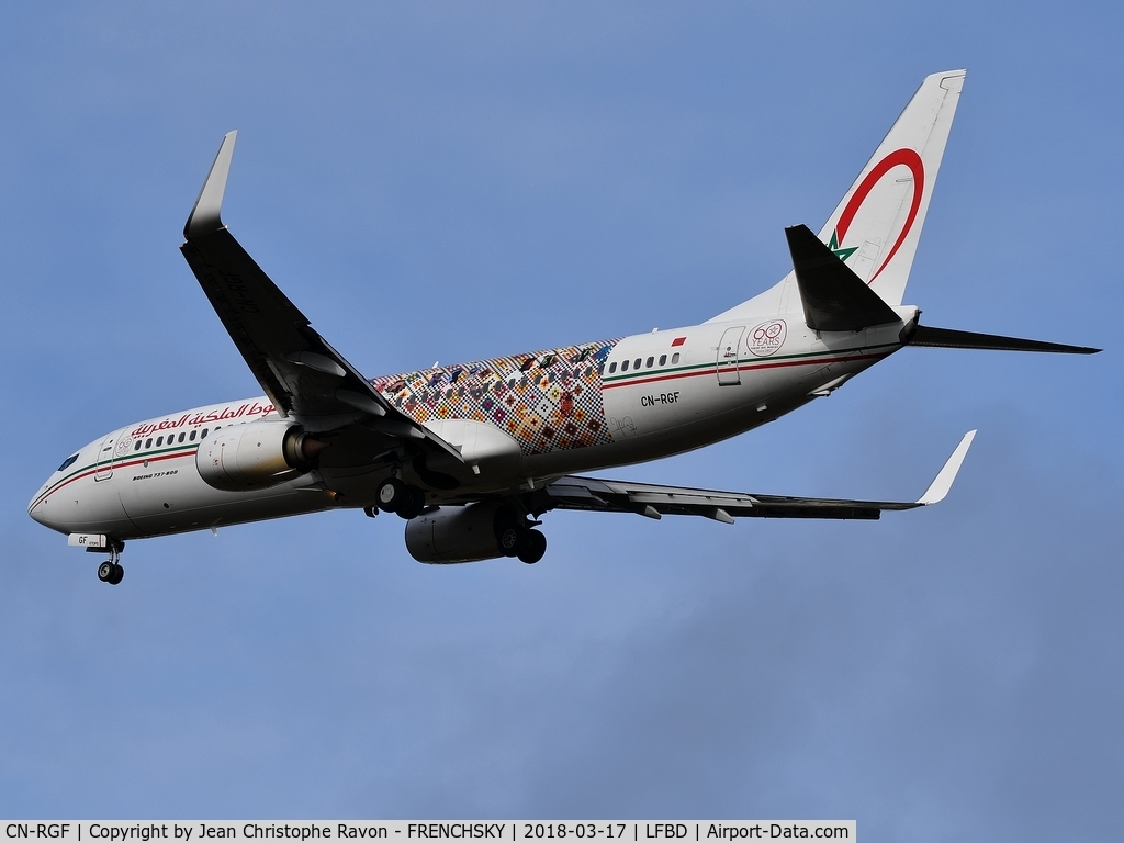 CN-RGF, 2011 Boeing 737-86N C/N 36826, Royal Air Maroc (Wings of African Art Livery) RAM792