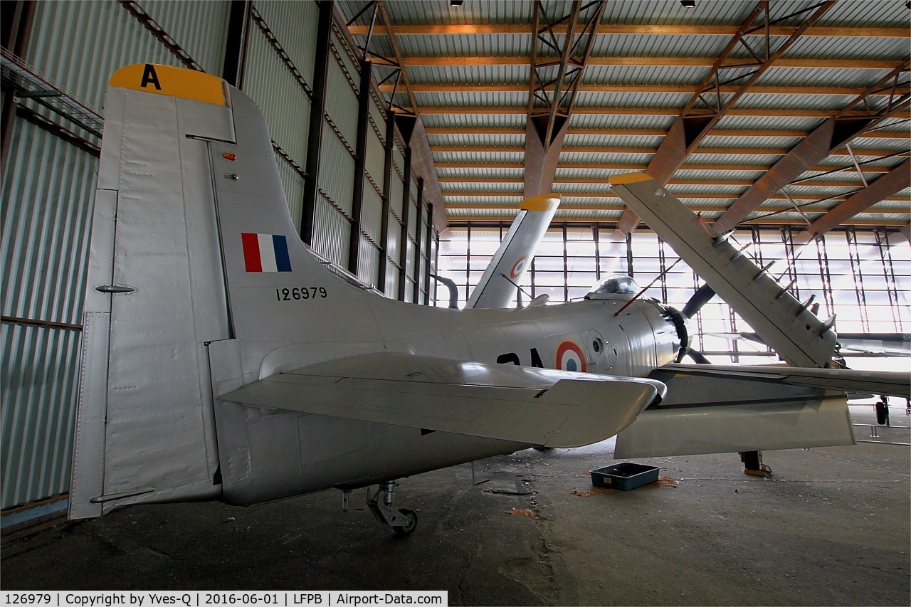 126979, Douglas AD-4N Skyraider C/N 7779, Douglas AD-4N Skyraider, Exibited at Air & Space Museum Paris-Le Bourget (LFPB)