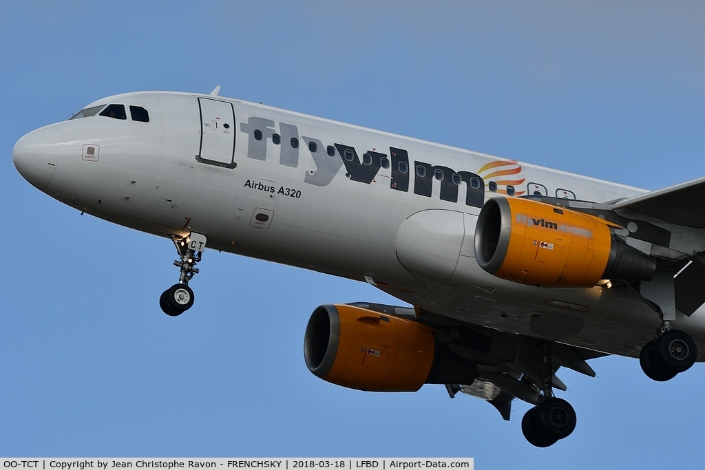OO-TCT, 2001 Airbus A320-212 C/N 1402, HQ9712 from CWL