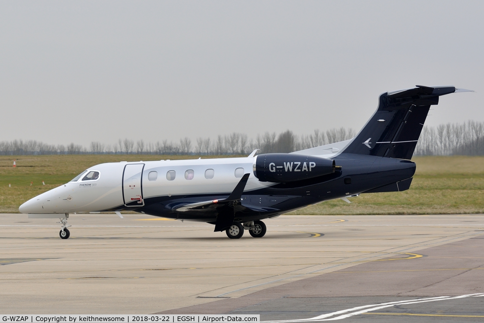 G-WZAP, 2017 Embraer EMB-505 Phenom 300 C/N 50500438, Nice first visitor.