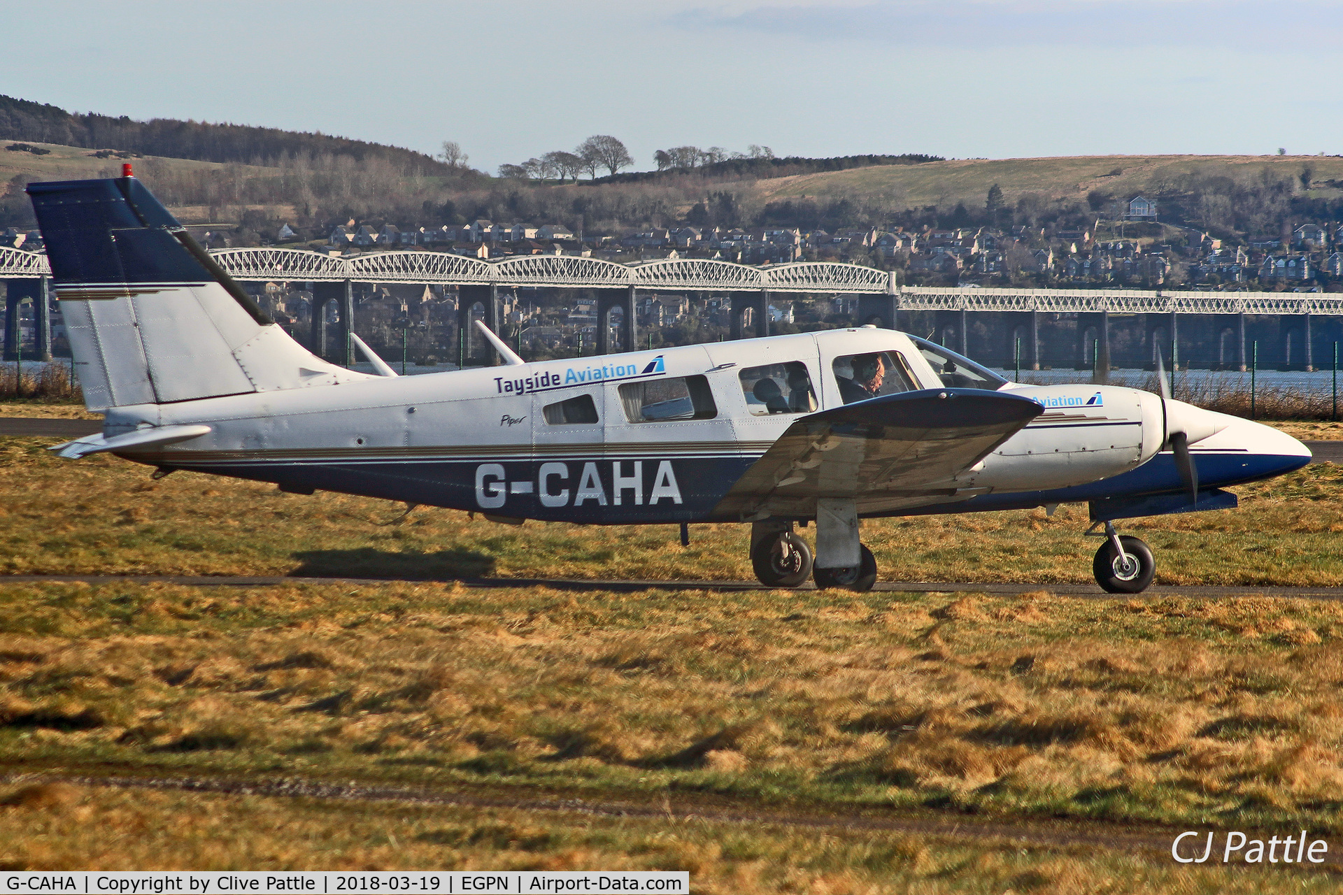 G-CAHA, 1977 Piper PA-34-200T Seneca II C/N 34-7770010, At Dundee