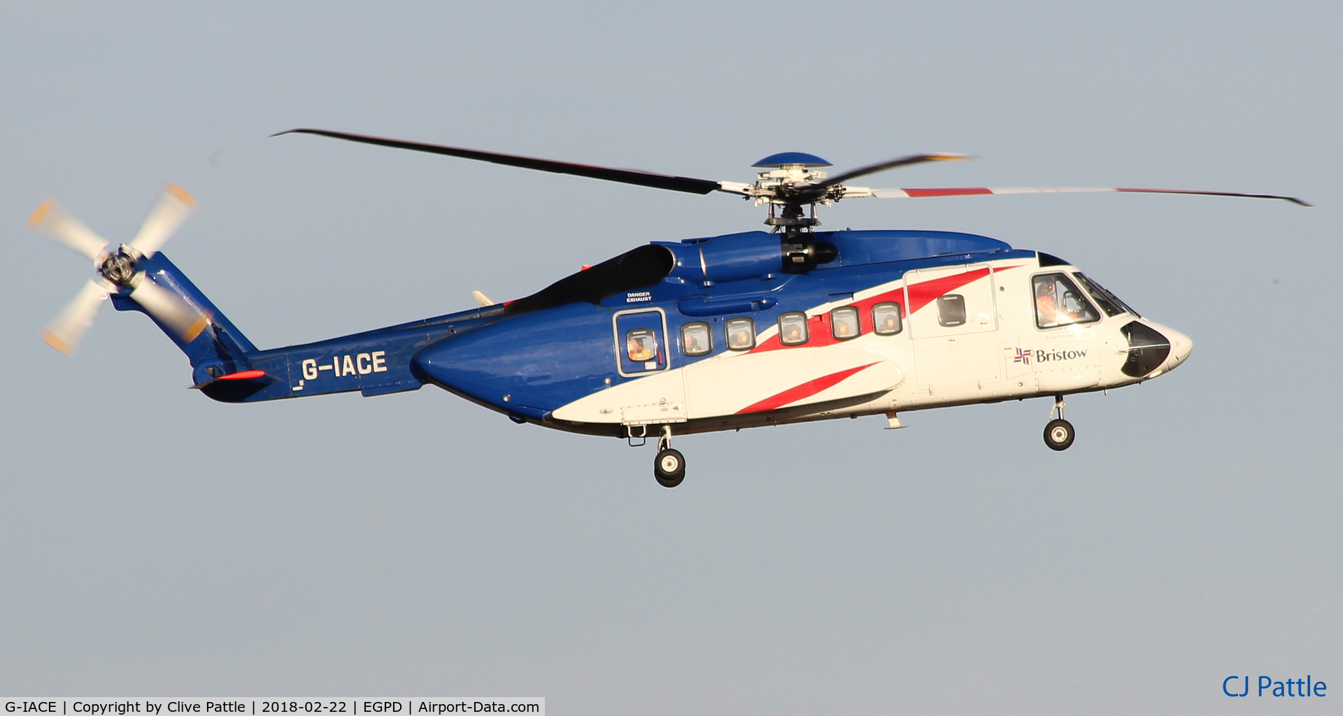 G-IACE, 2007 Sikorsky S-92A C/N 920066, In action at Aberdeen