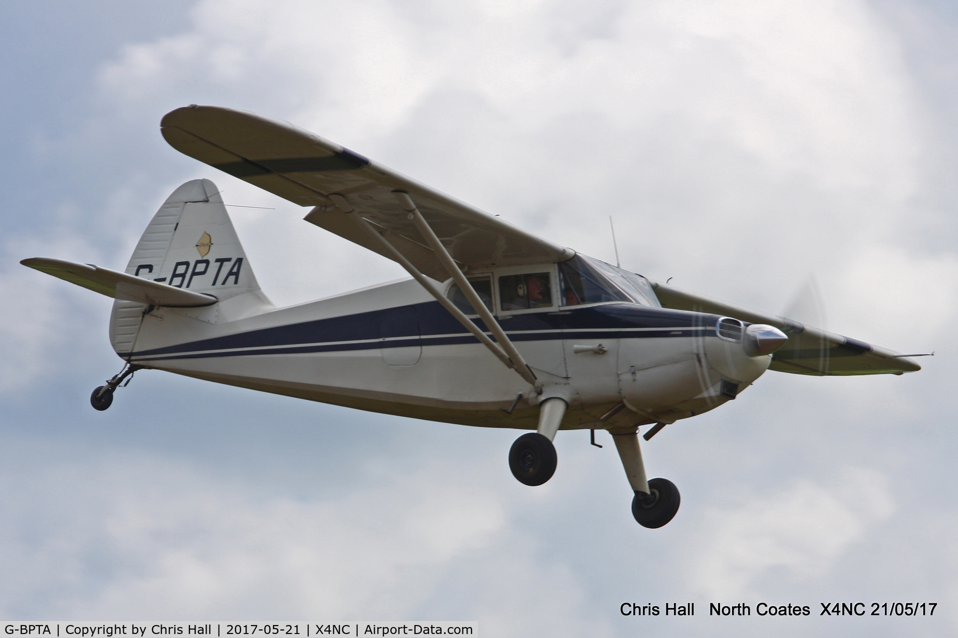 G-BPTA, 1947 Stinson 108-2 Voyager C/N 108-3429, North Coates Summer fly in