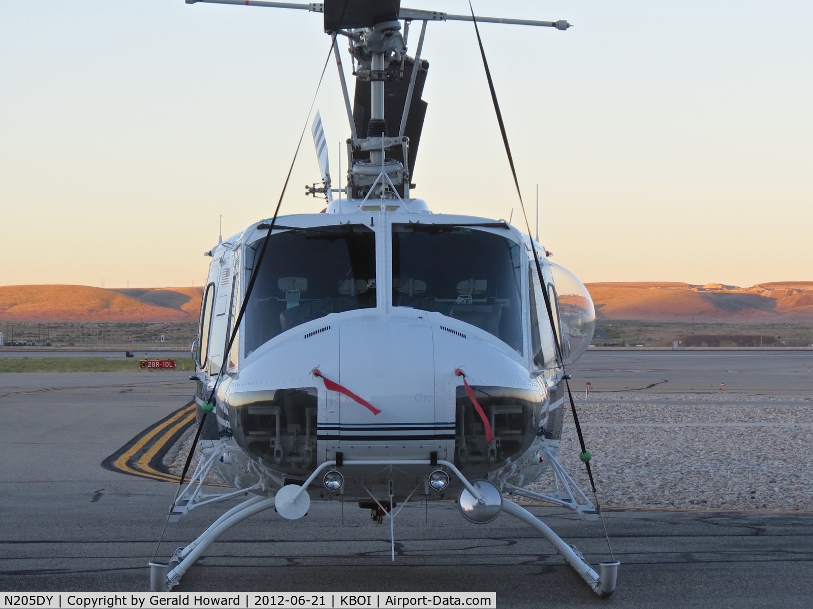 N205DY, 1978 Bell 205A-1 C/N 30282, Early morning on the ramp.
