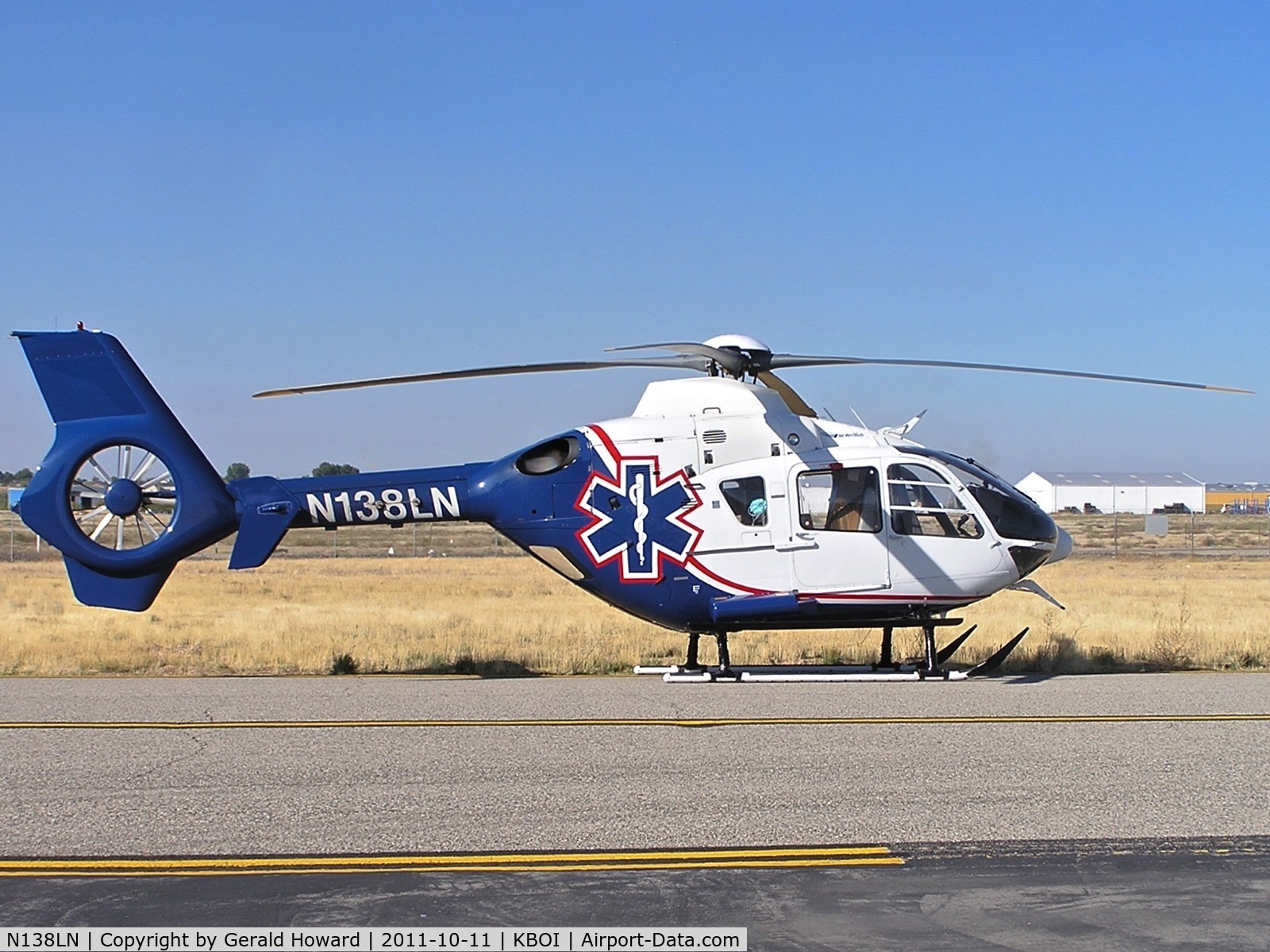 N138LN, 2004 Eurocopter EC-135P-2 C/N 0352, Parked on the Life Flight Ramp.