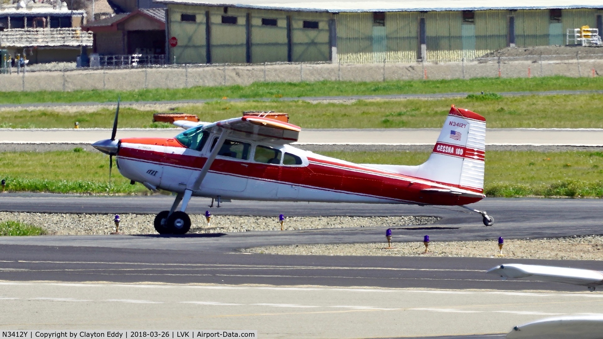 N3412Y, 1968 Cessna 180H Skywagon C/N 18051912, Livermore Airport California 2018.
