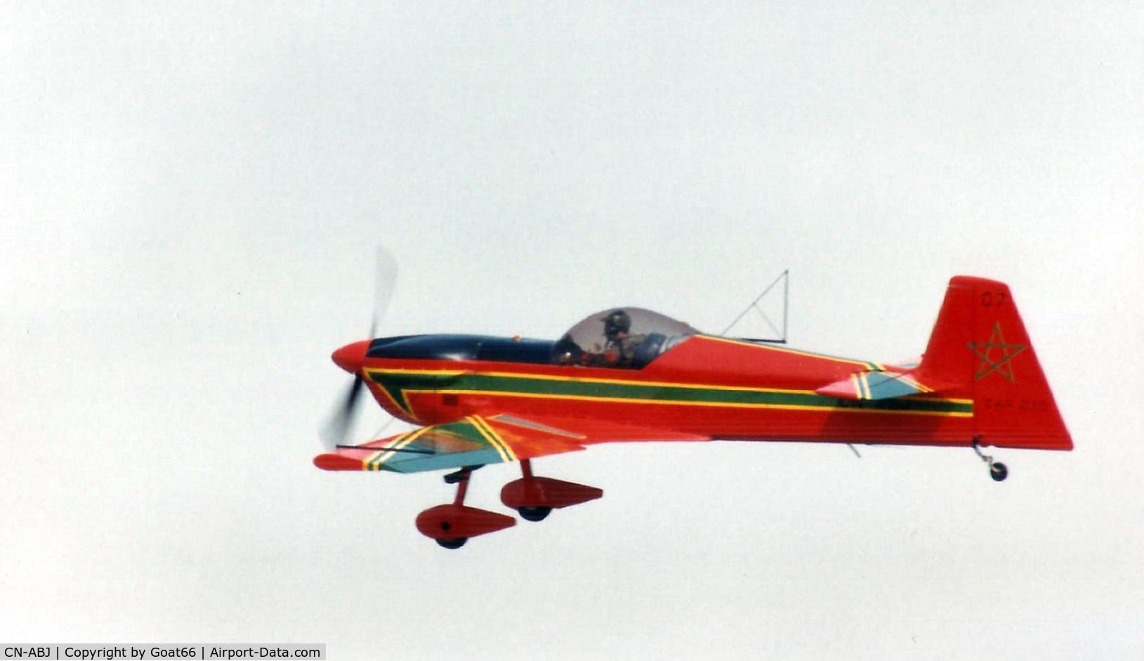 CN-ABJ, Mudry CAP-231 C/N 07, A member of the Moroccan AF display team seen participating in IAT 89, RAF Fairford July 1989