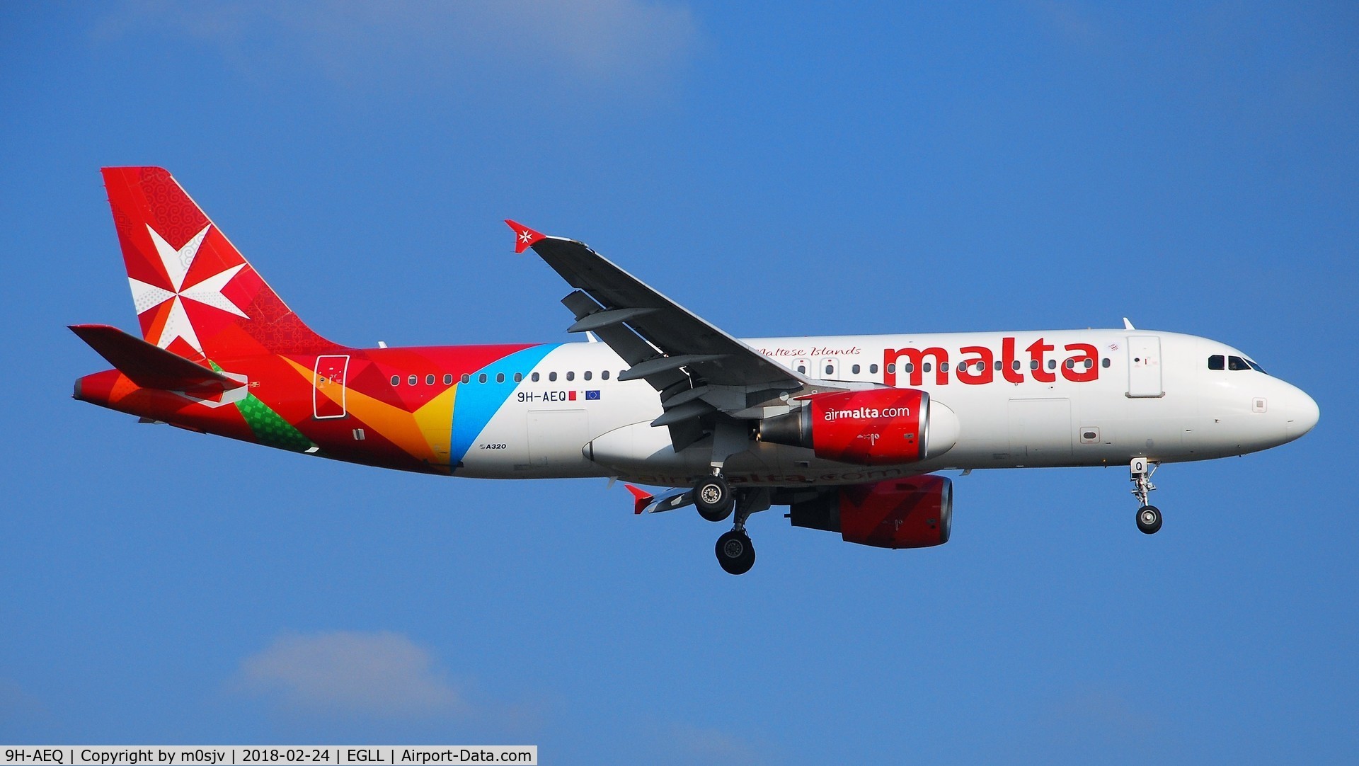 9H-AEQ, 2007 Airbus A320-214 C/N 3068, Taken from the threshold of 29