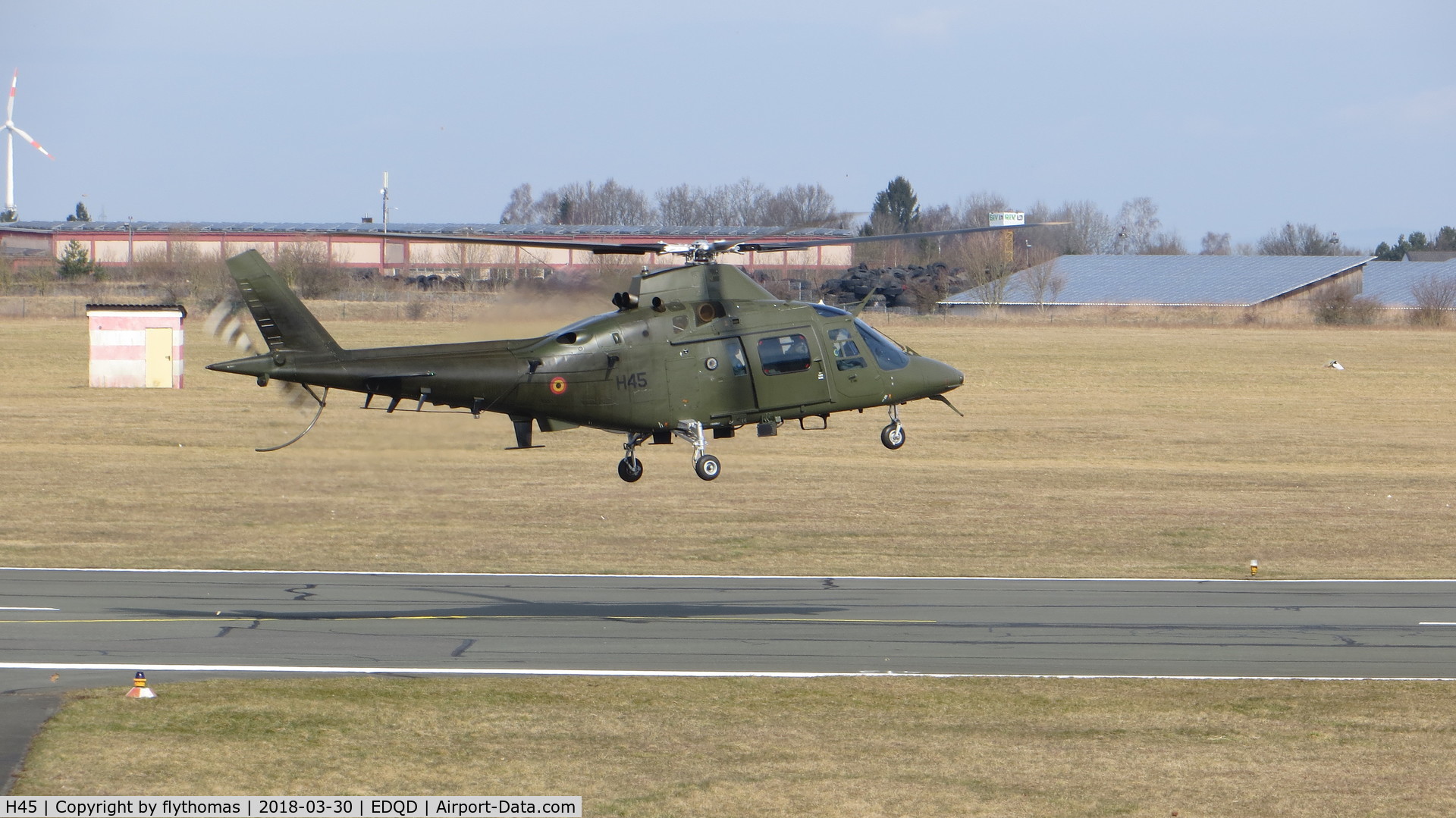 H45, 1994 Agusta A-109BA C/N 0345, H 45 Belgian Air Force Bayreuth Airport
